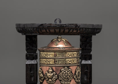 Prayer Wheel for Shrine | Handcrafted Tibetan Buddhist Altar