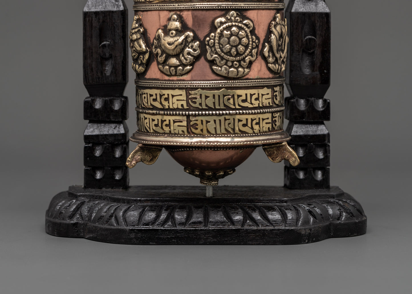 Prayer Wheel for Shrine | Handcrafted Tibetan Buddhist Altar