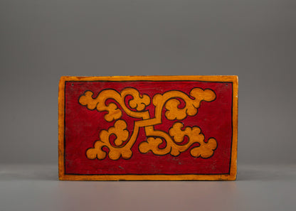 Hand-Painted Wooden Tiger Box | Tibetan Spiritual Storage Chest