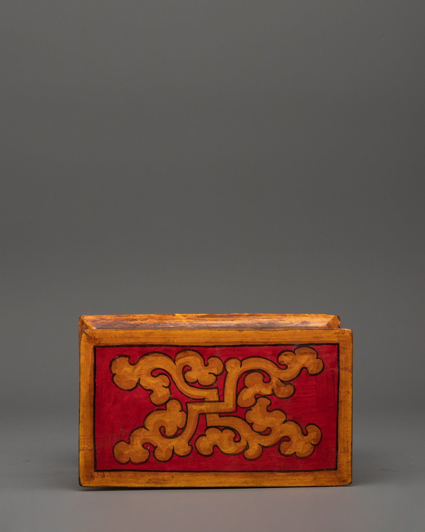 Tibetan Wooden Buddha Box | Perfect for Ritual Use