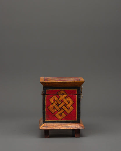 Tibetan Wooden Buddha Box | Perfect for Ritual Use