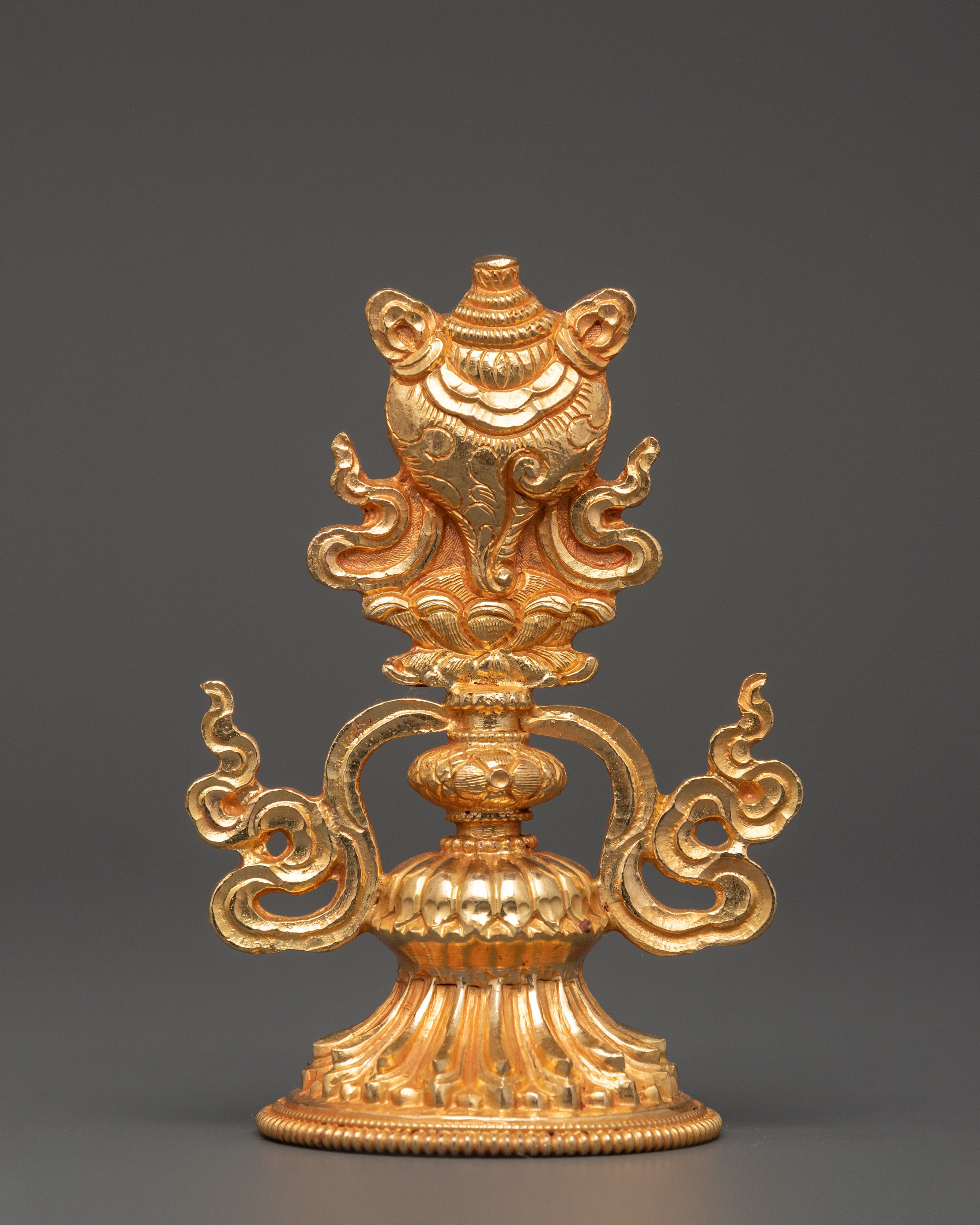 Gold Plated Copper 8 Auspicious Symbols | Tibetan Buddhist Altar Decor