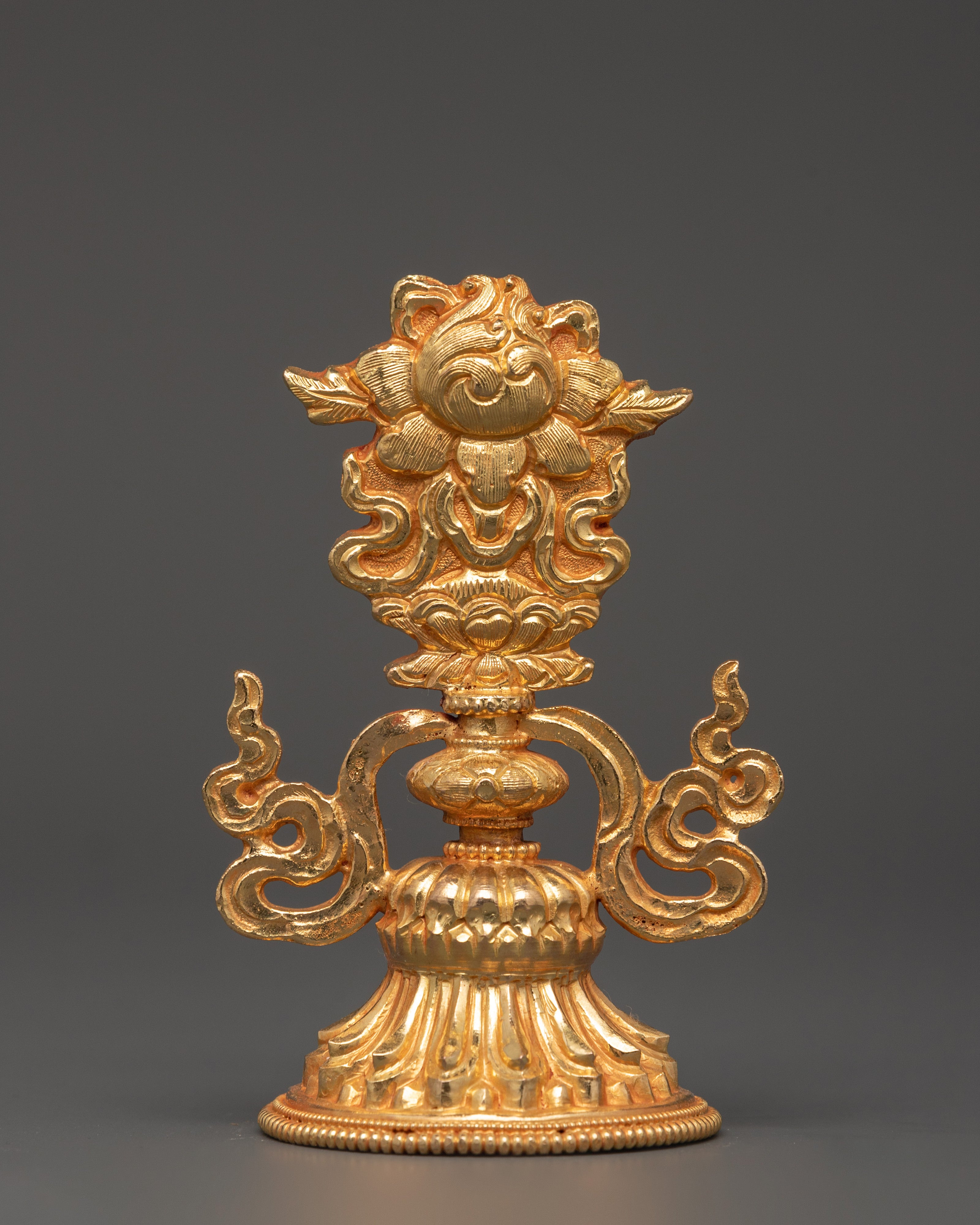 Gold Plated Copper 8 Auspicious Symbols | Tibetan Buddhist Altar Decor