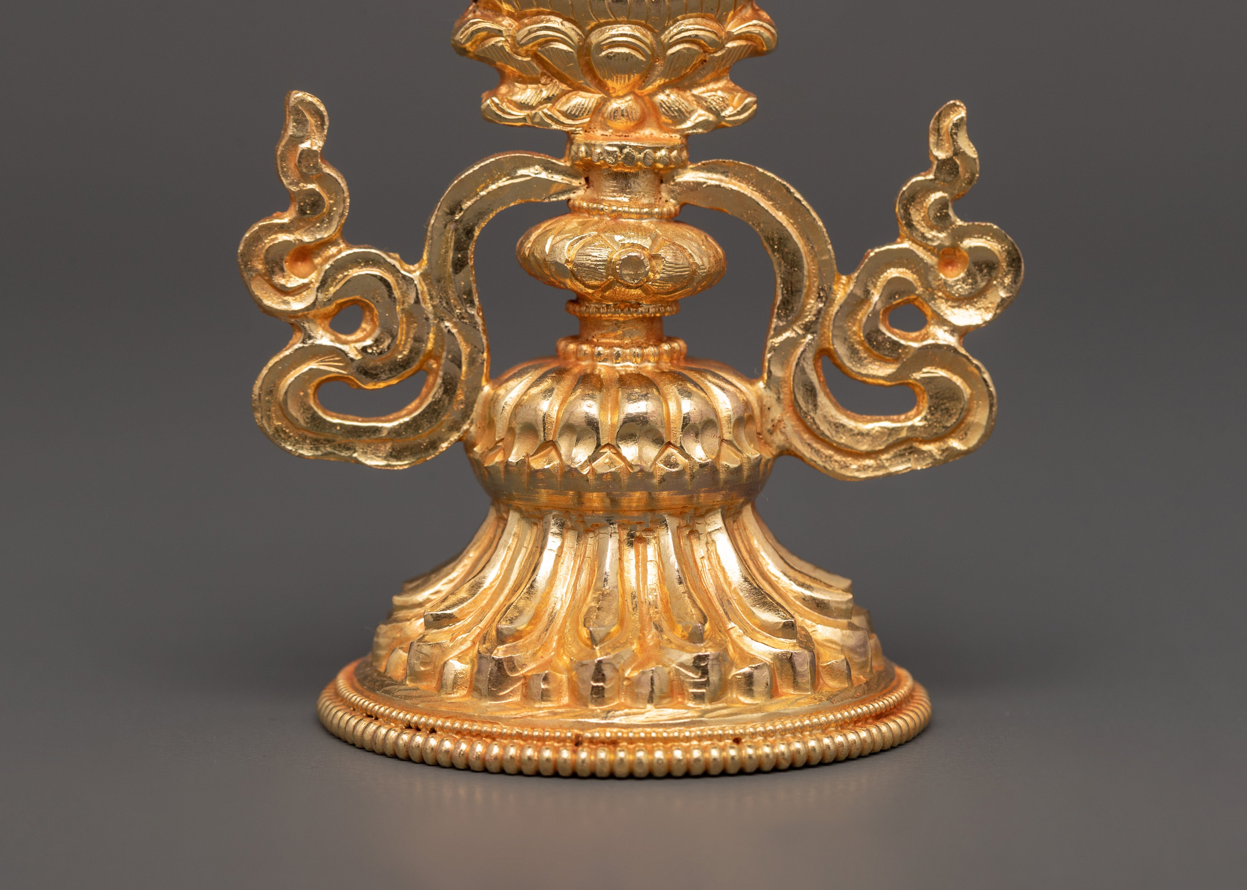 Gold Plated Copper 8 Auspicious Symbols | Tibetan Buddhist Altar Decor