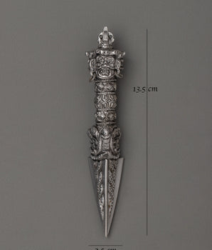 Tibetan Iron Phurba Dagger | Tibetan Buddhist Spiritual Tool