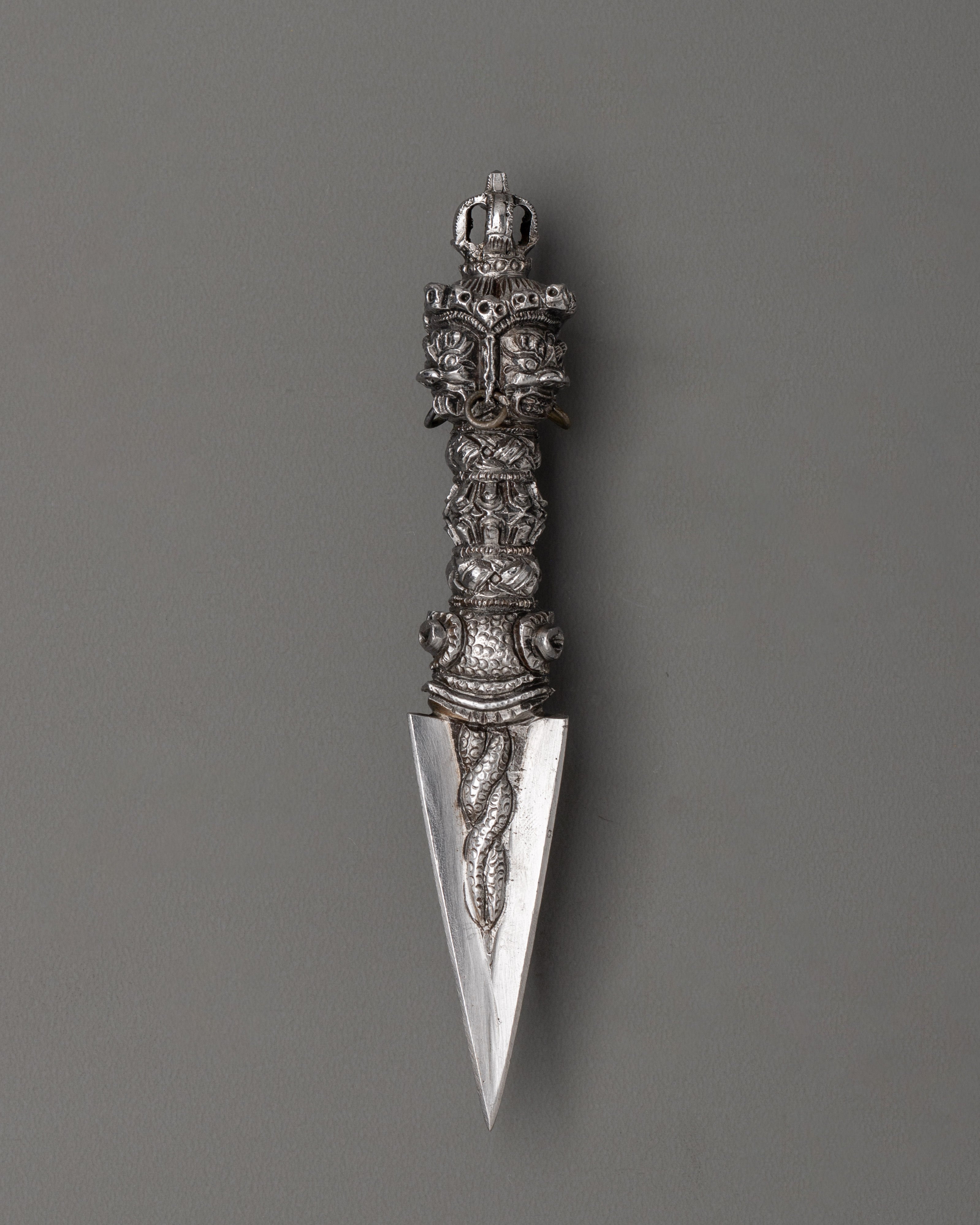 Phurba Buddhist Ritual Item | Traditional Tibetan Iron Phurba Dagger