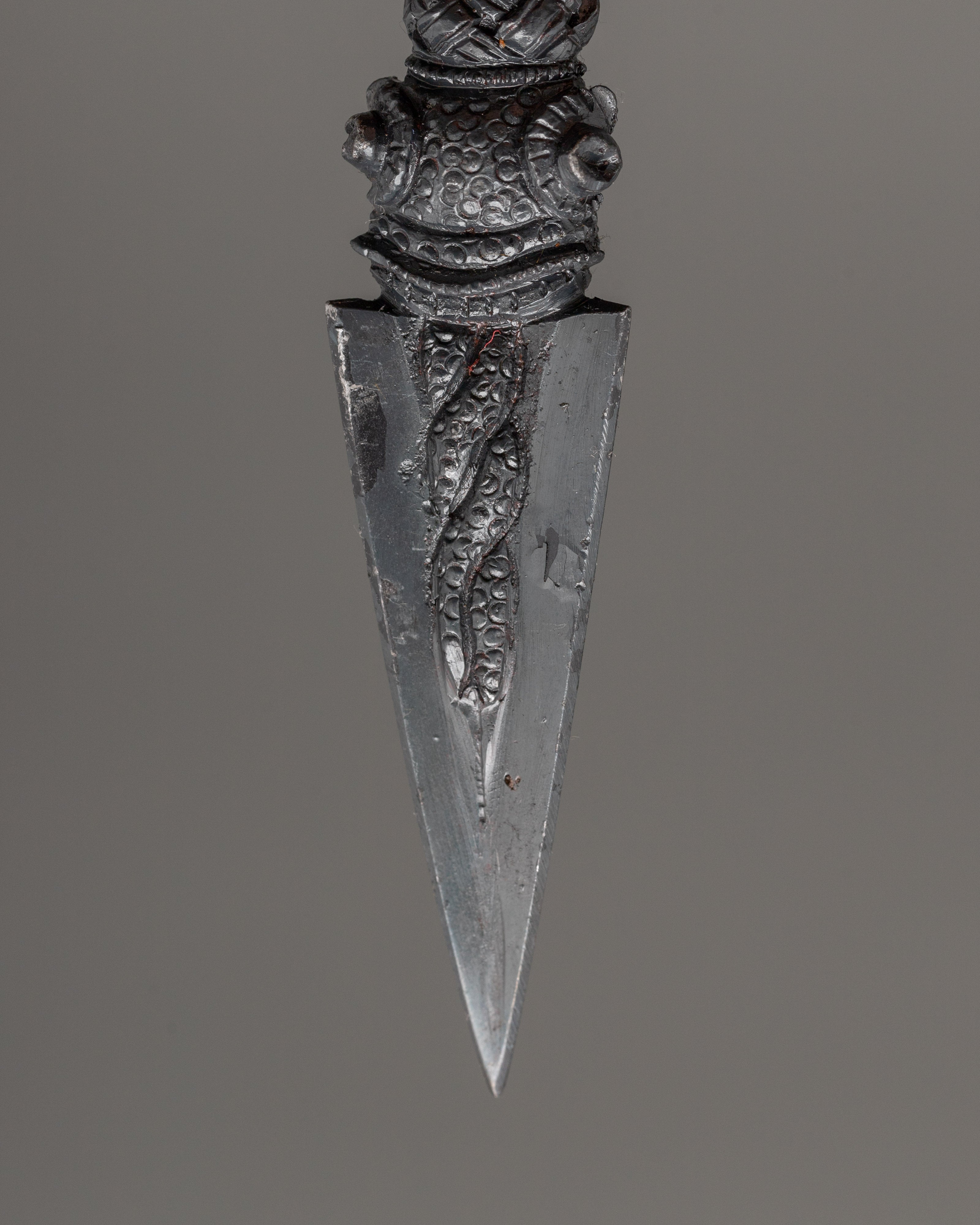 Tibetan Tantric Iron Phurba Dagger | Vajrakilaya Ritual Dagger for Protection