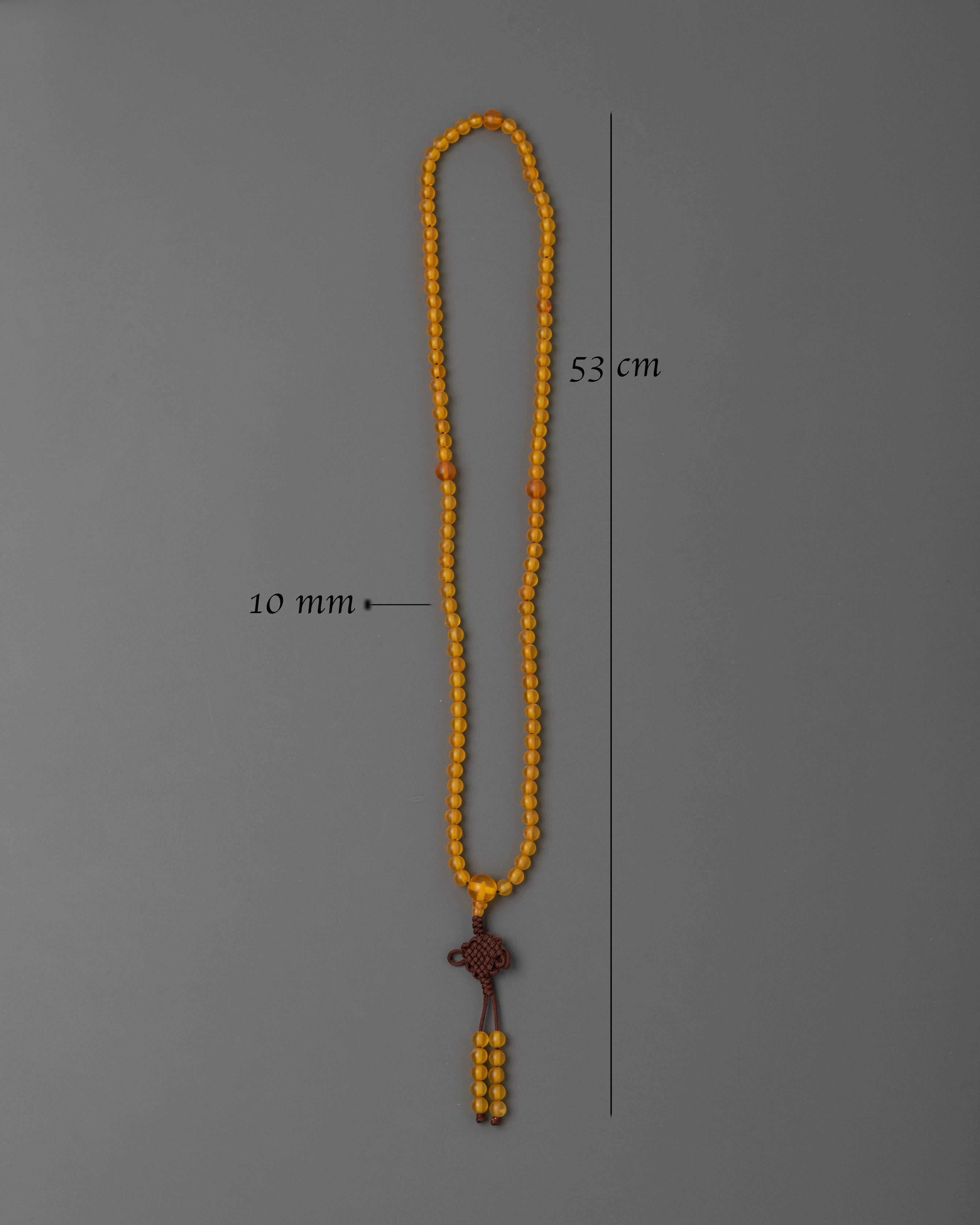 Yellow Agate Mala Beads | Handmade Buddhist Prayer Mala