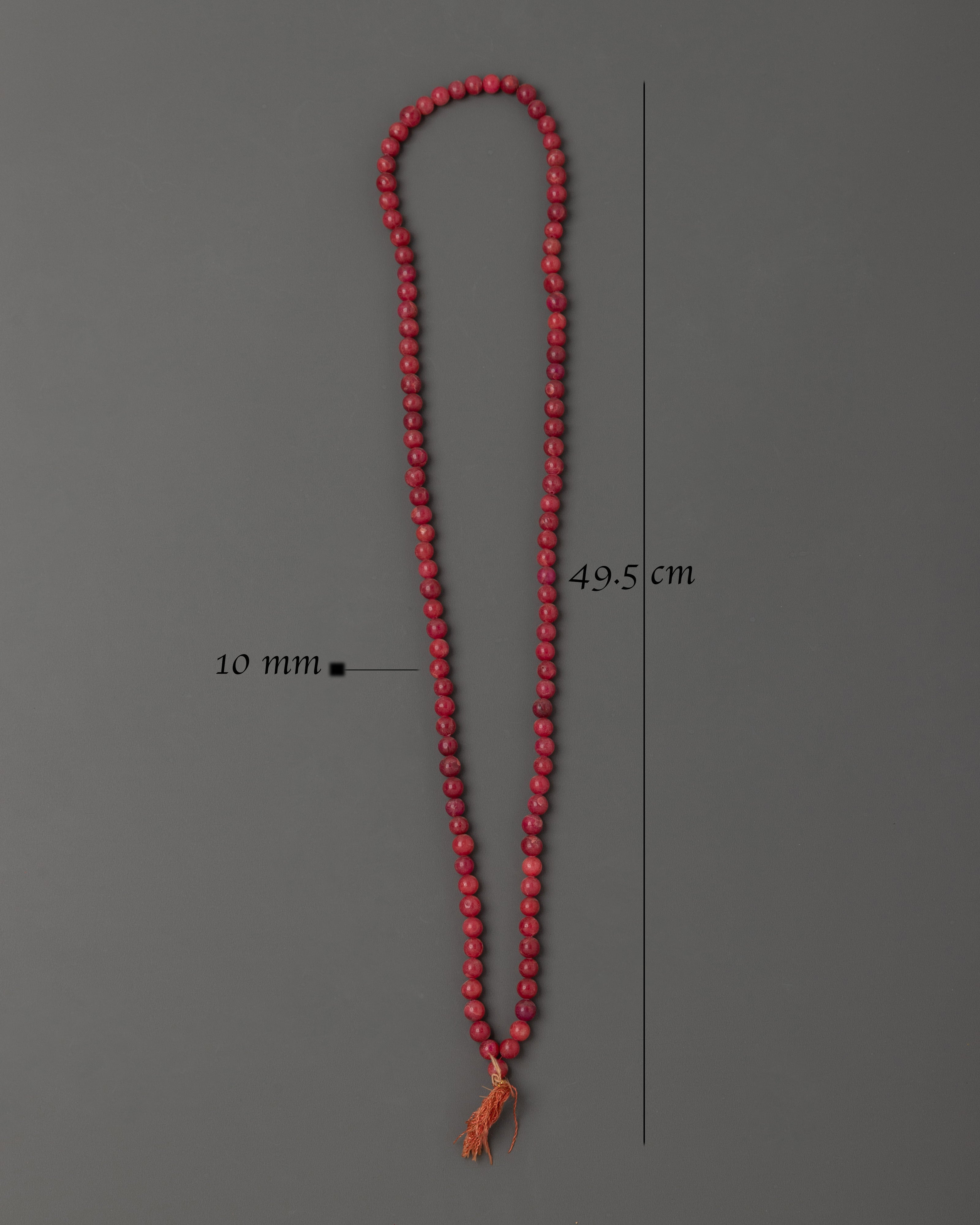 Artificial Ruby Mala Craft | Handmade Meditation Craft
