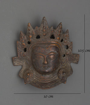 Exquisite Brass Tara Devi Wall Hanging | Handcrafted Buddhist Goddess Decor