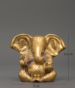 Lord Ganesh Brass Statue | Spiritual Blessings for Prosperity and Success