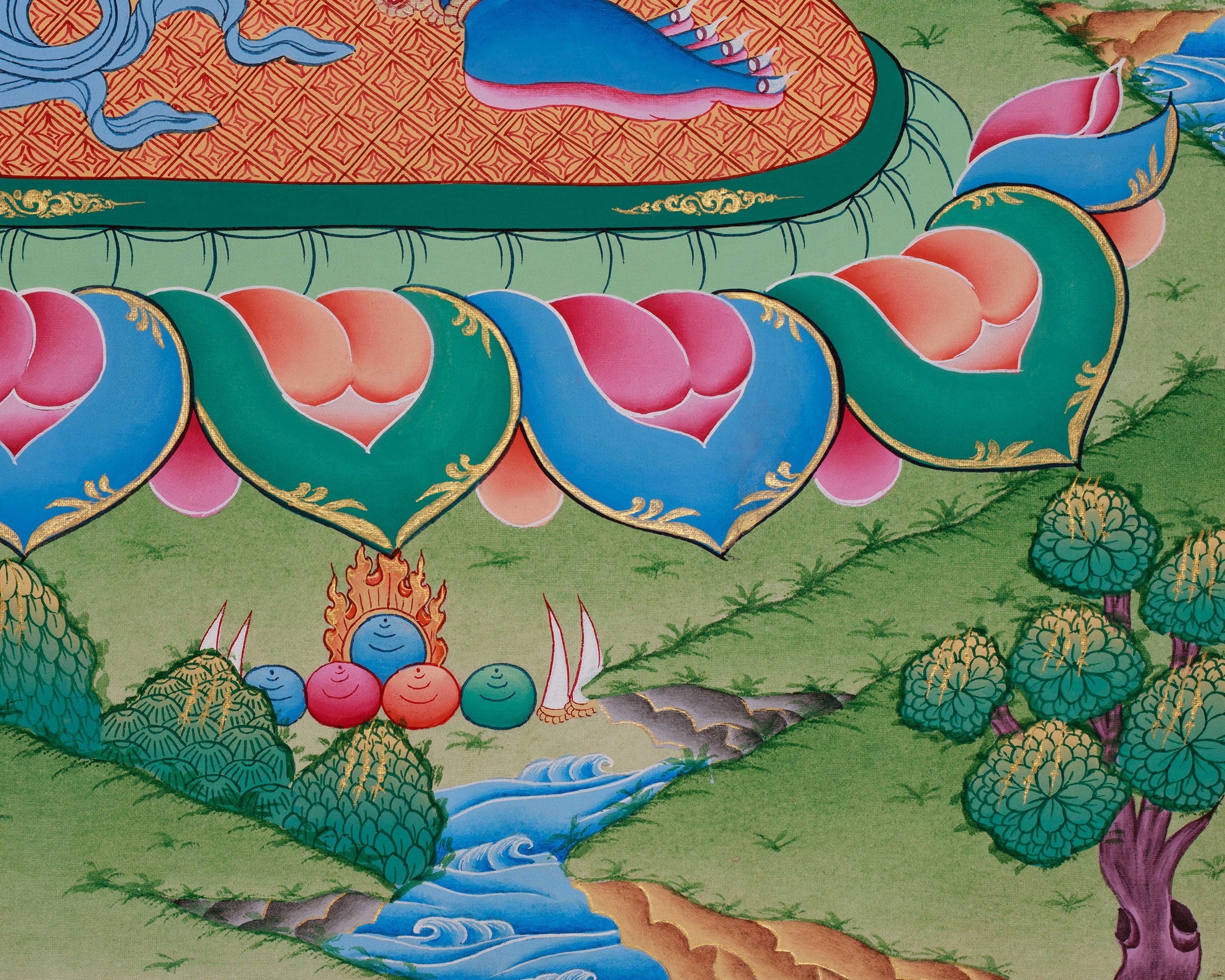Vajrapani Protector Deity Thangka | Tibetan Dharma Guardian