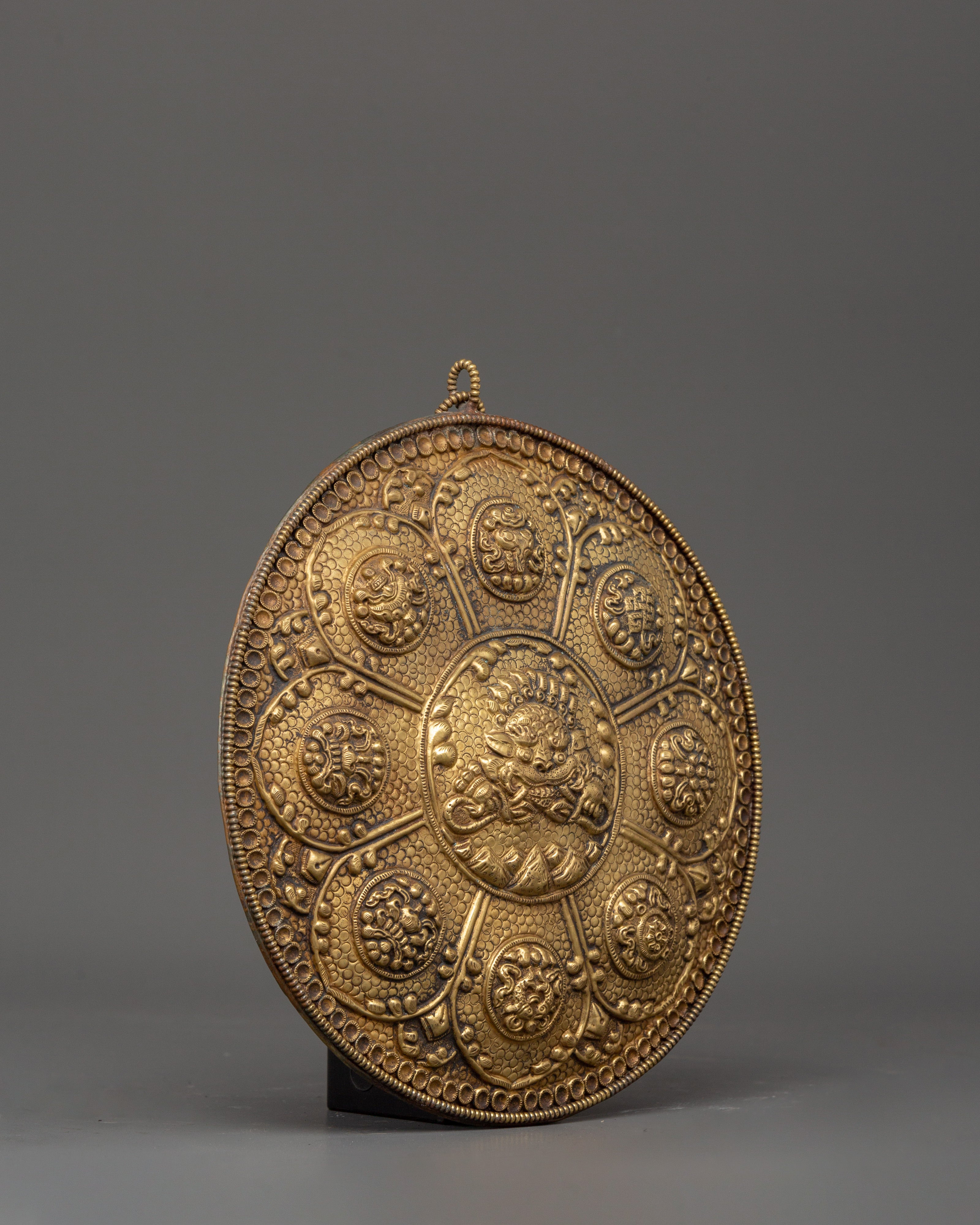 Brass Wall Hanging with Mahakala | Protection and Blessing