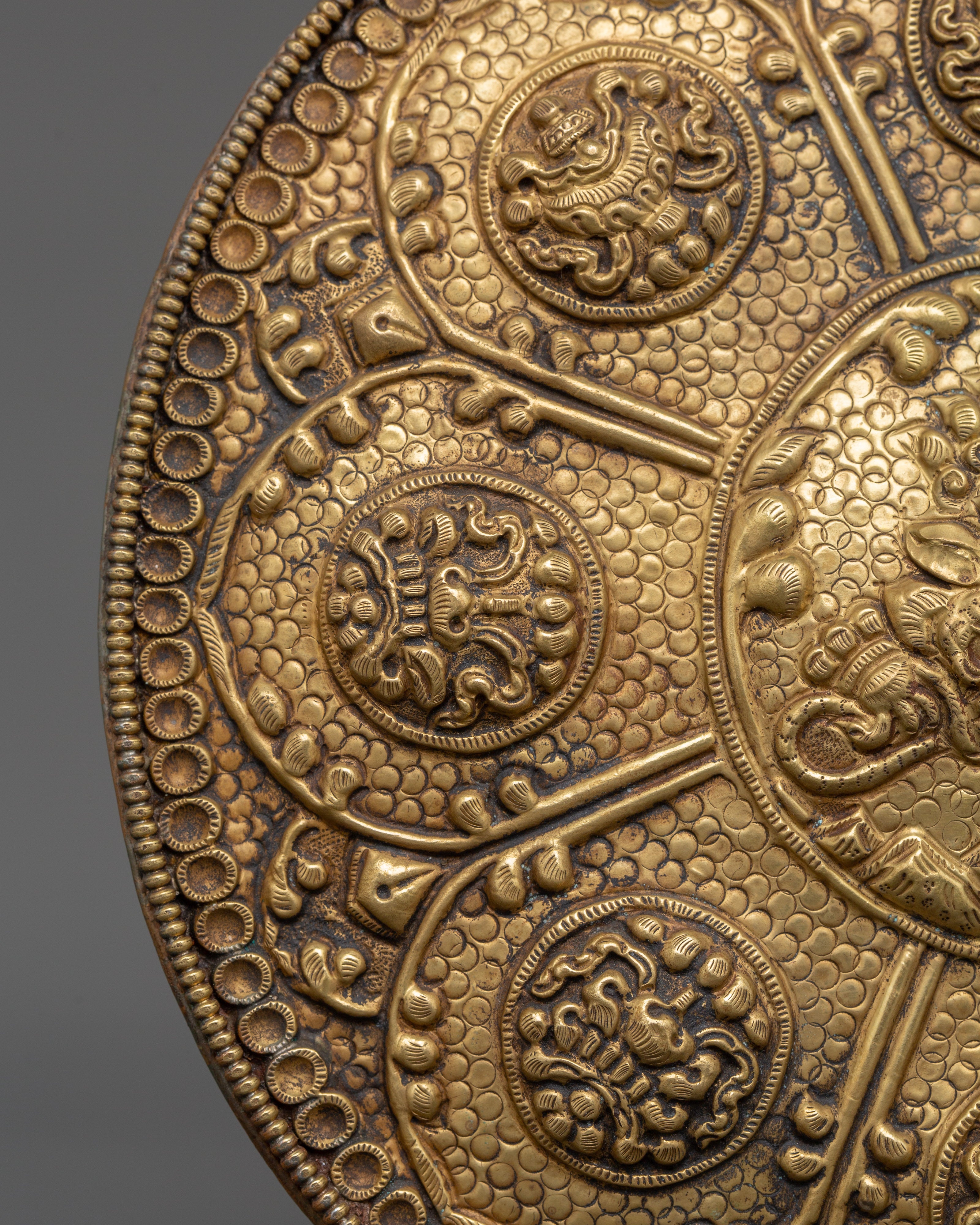 Brass Wall Hanging with Mahakala | Protection and Blessing