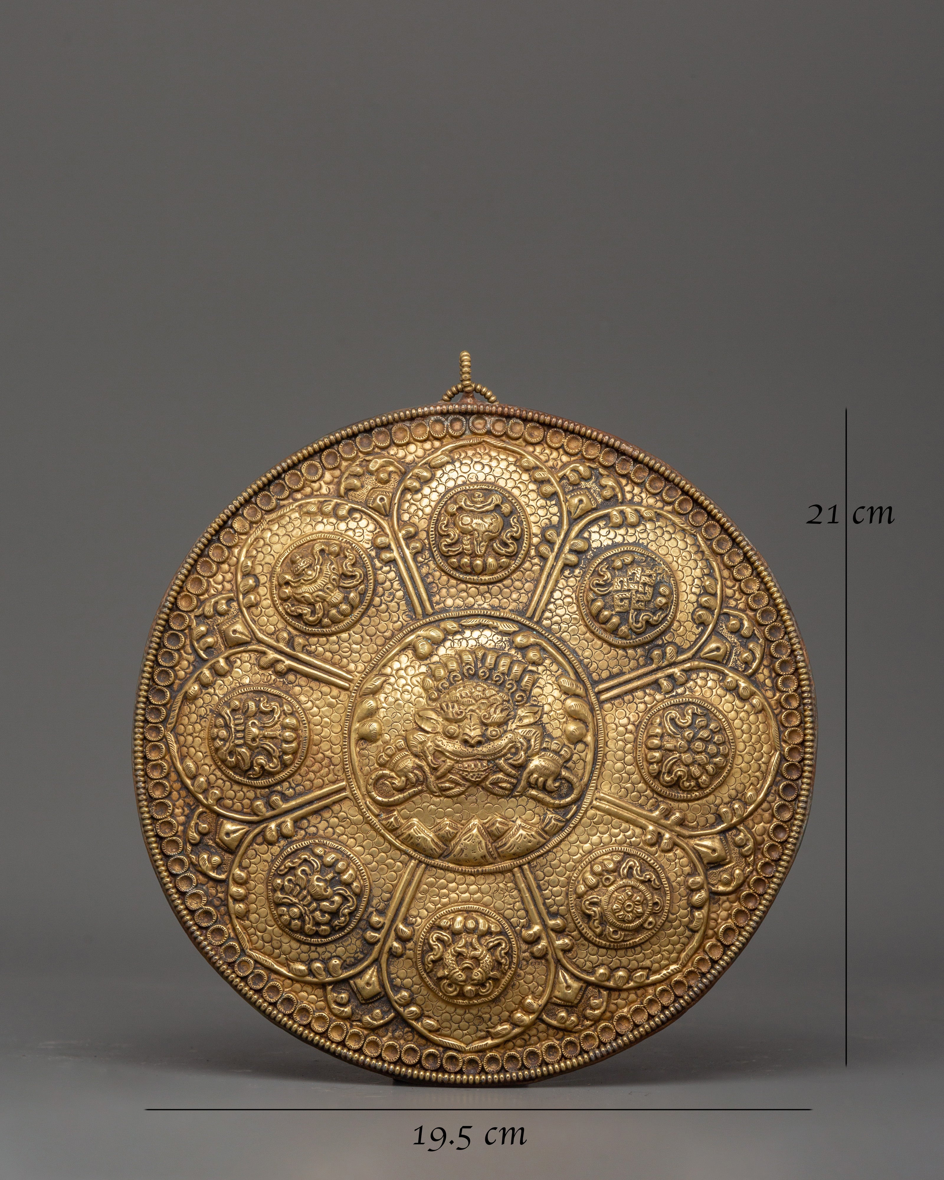 Brass Wall Hanging with Mahakala | Protection and Blessing