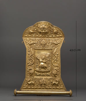 Tibetan Brass Wall Hanging | Ritual Shrine Art