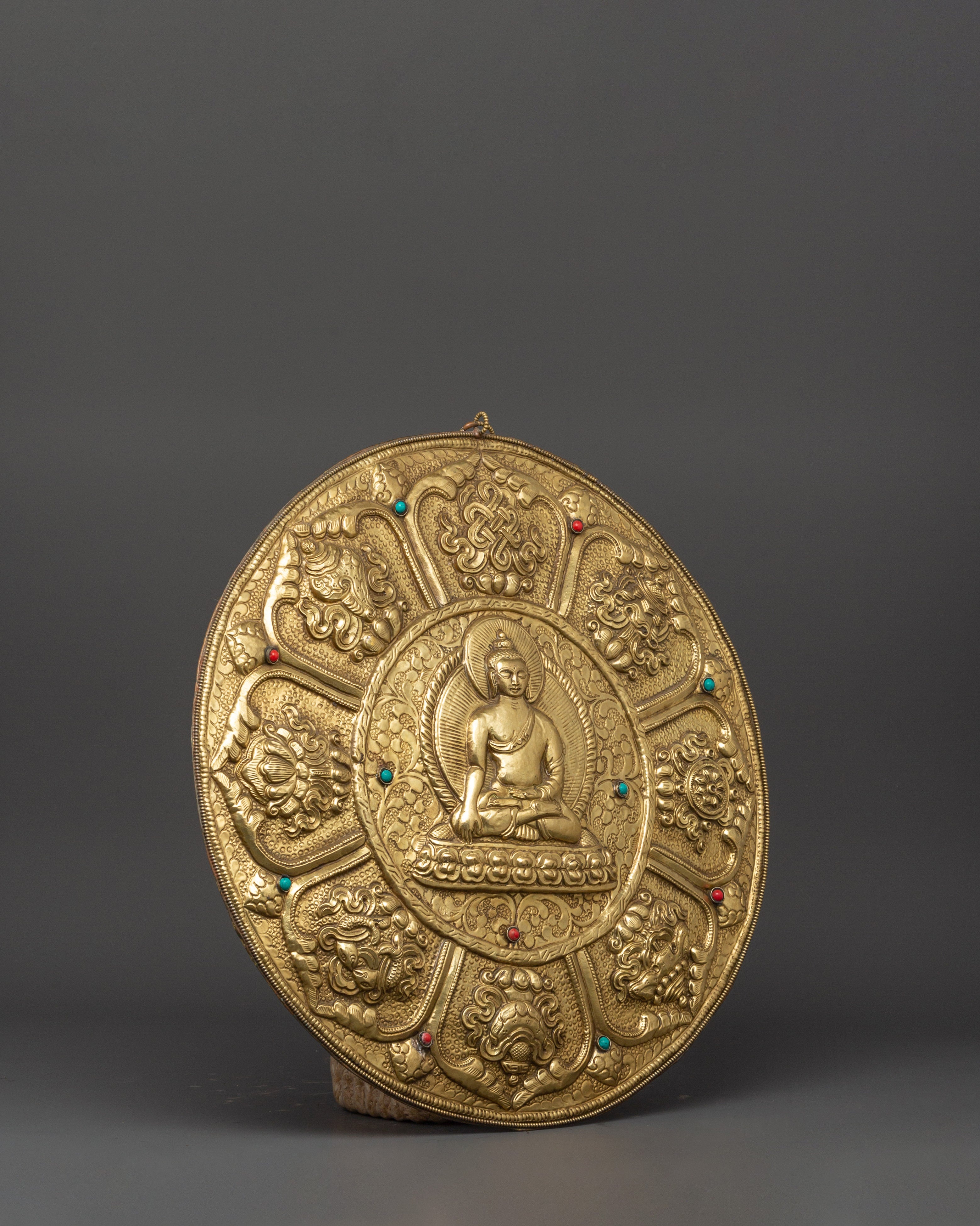 Enlightenment Symbol Wall Hanging | Handcrafted Brass Buddha Wall Art