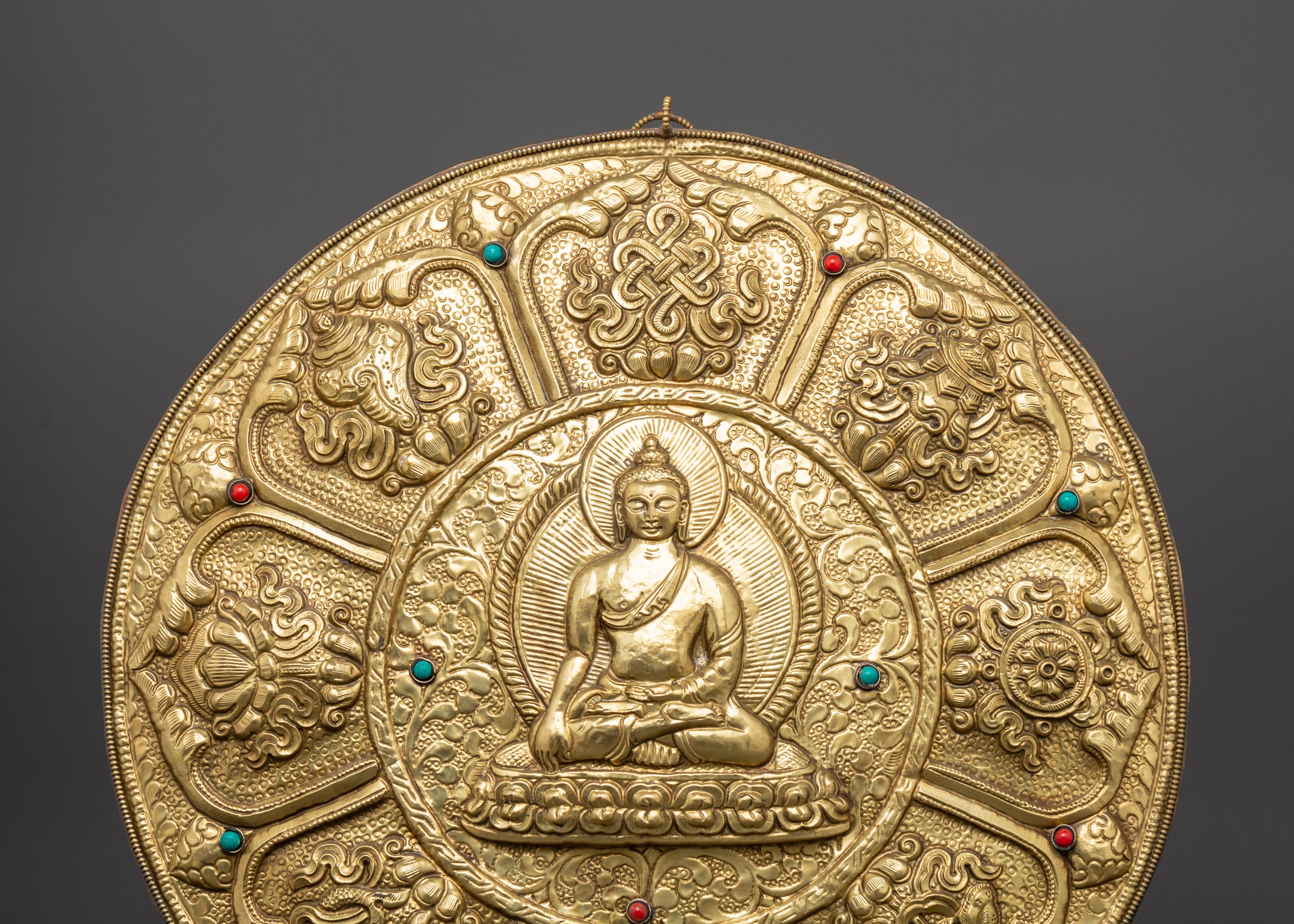 Enlightenment Symbol Wall Hanging | Handcrafted Brass Buddha Wall Art
