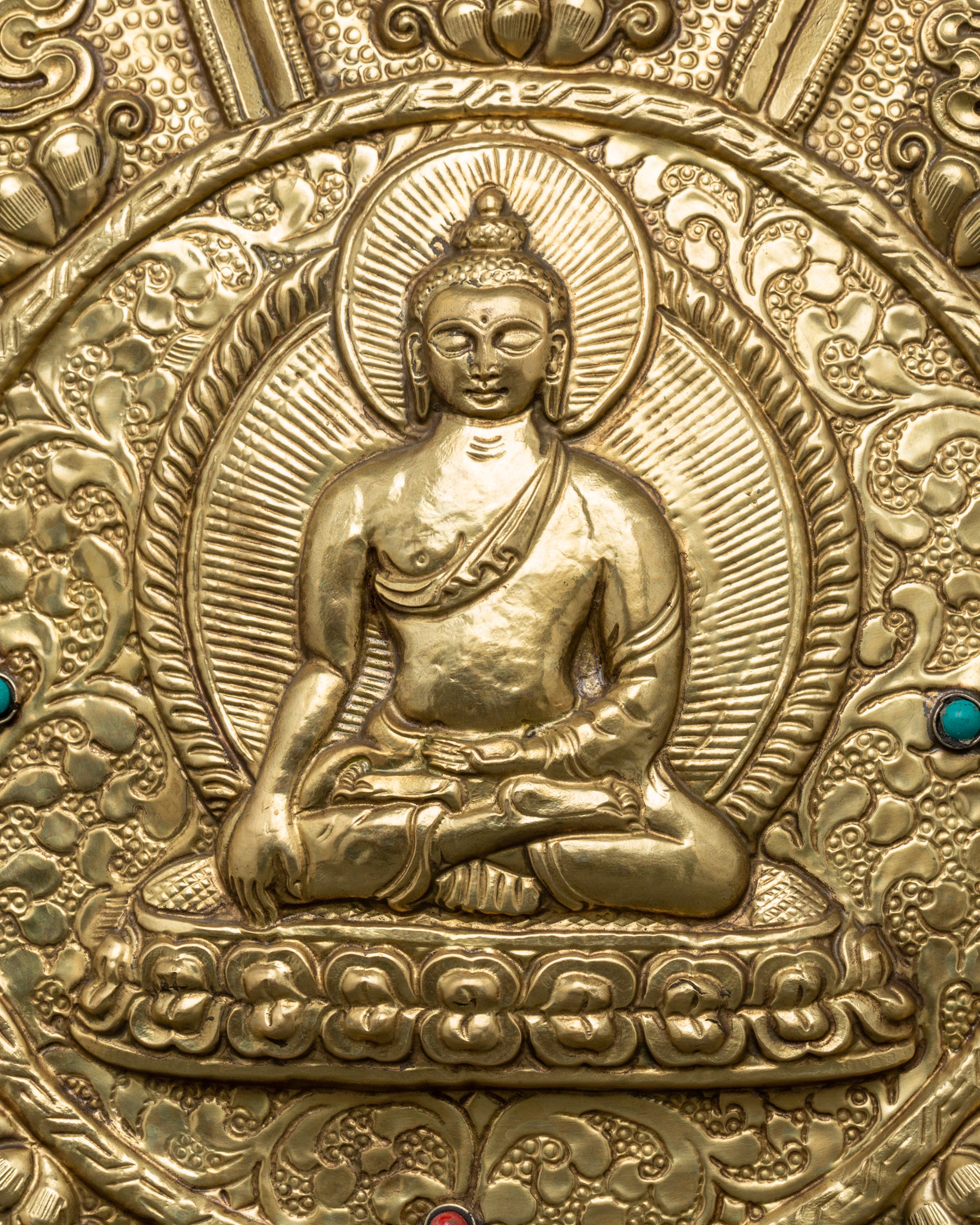 Enlightenment Symbol Wall Hanging | Handcrafted Brass Buddha Wall Art