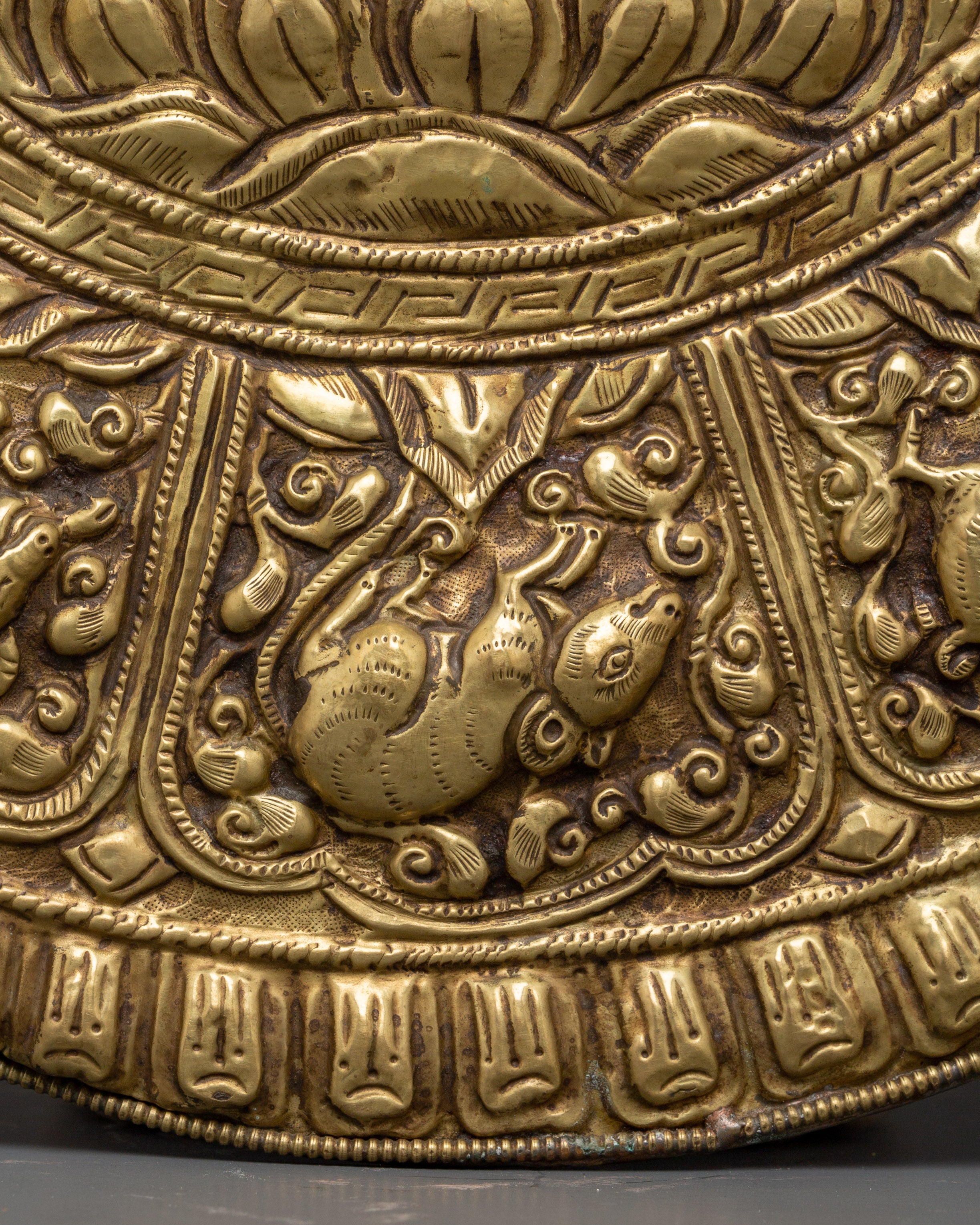 Wall Hanging with Sacred Symbols | Handcrafted Brass Spiritual Decor