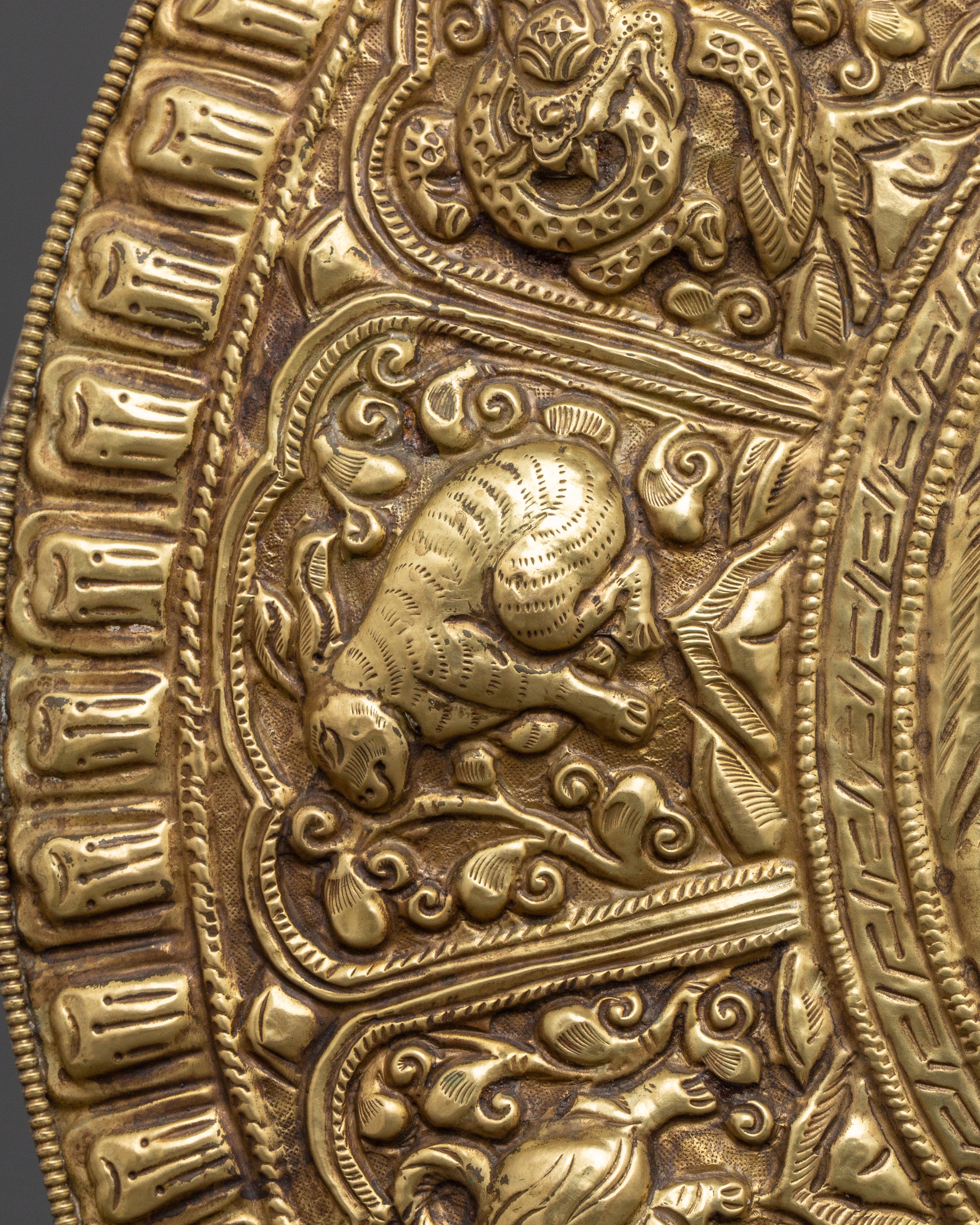 Wall Hanging with Sacred Symbols | Handcrafted Brass Spiritual Decor