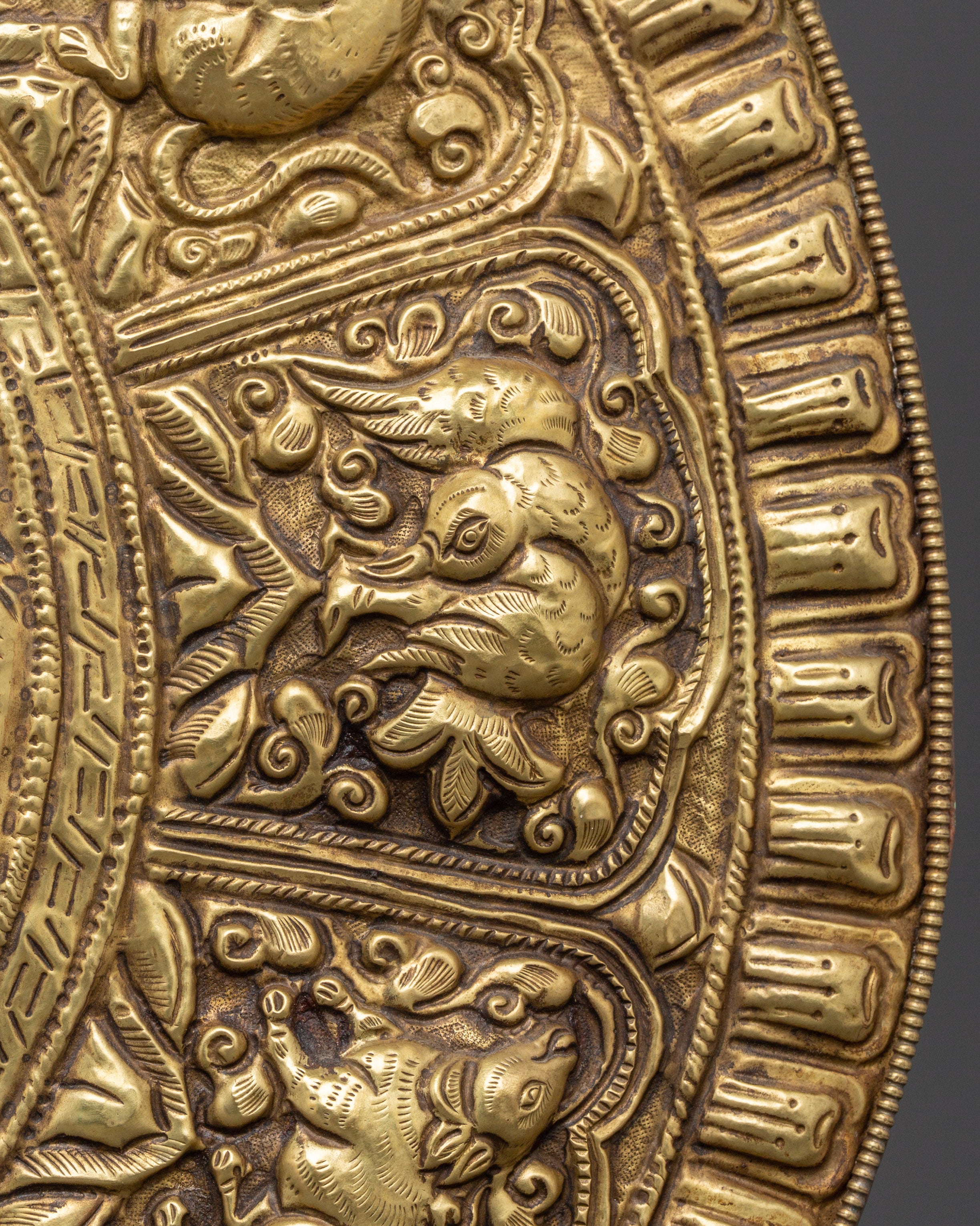 Wall Hanging with Sacred Symbols | Handcrafted Brass Spiritual Decor