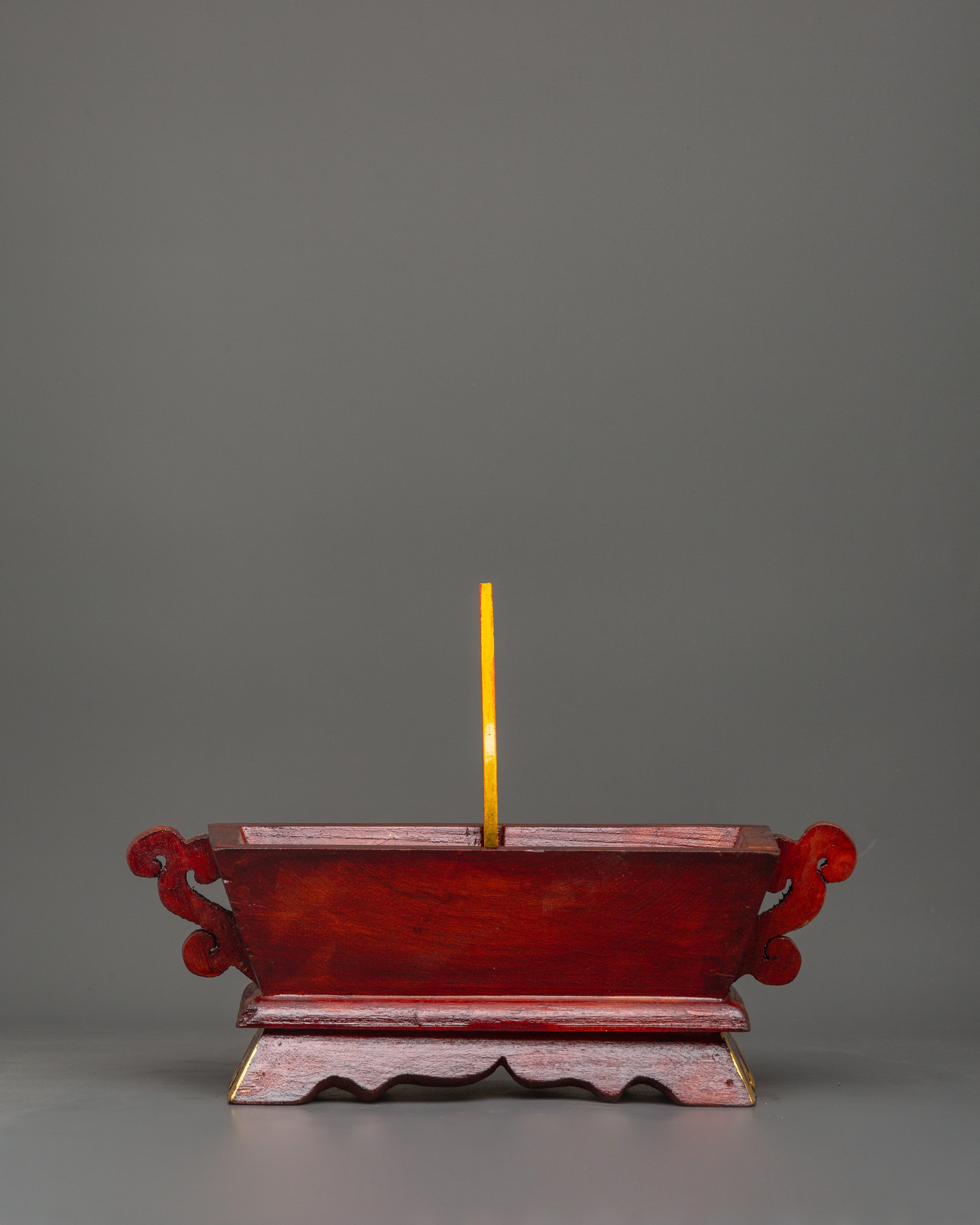Tibetan Handcrafted Incense Burner | Traditional Wooden Incense Holder
