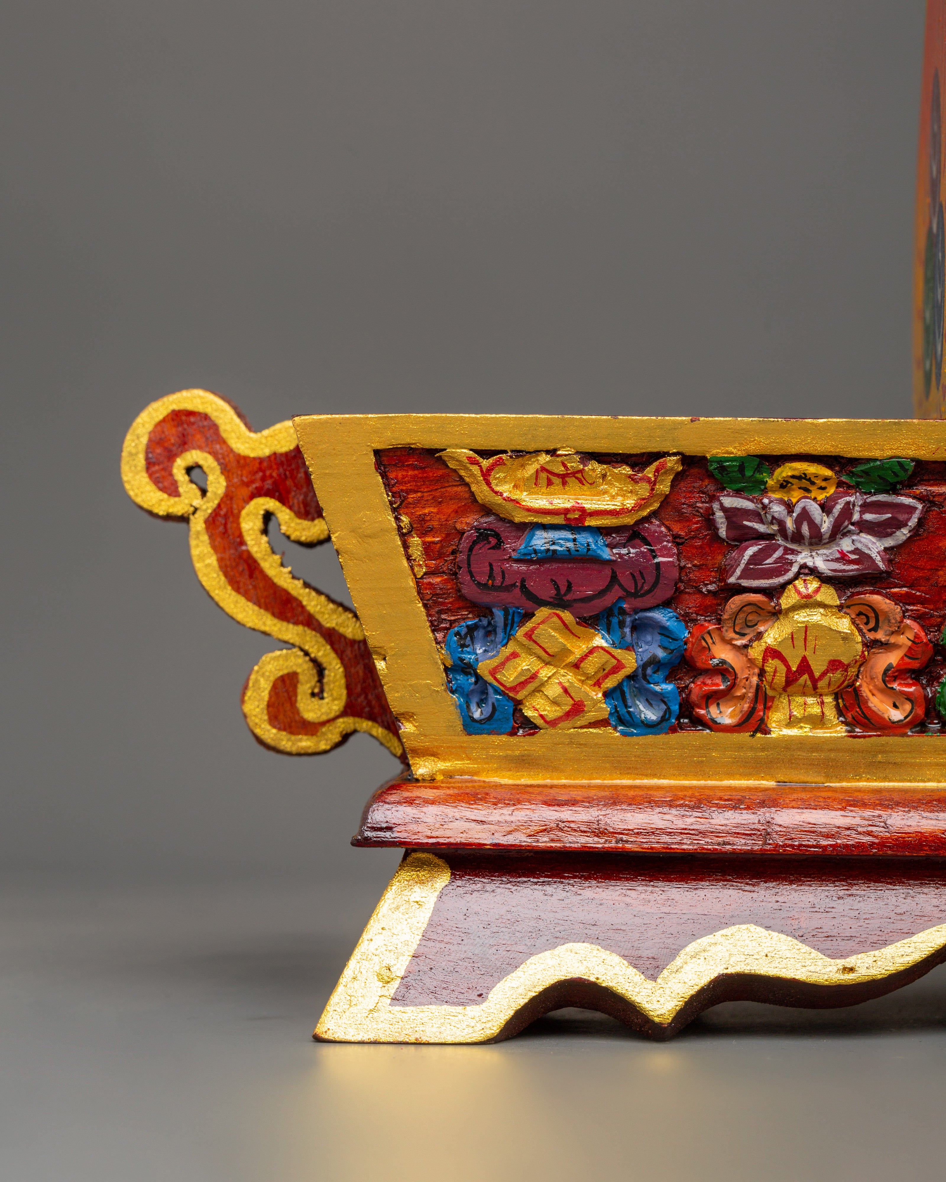Tibetan Handcrafted Incense Burner | Traditional Wooden Incense Holder