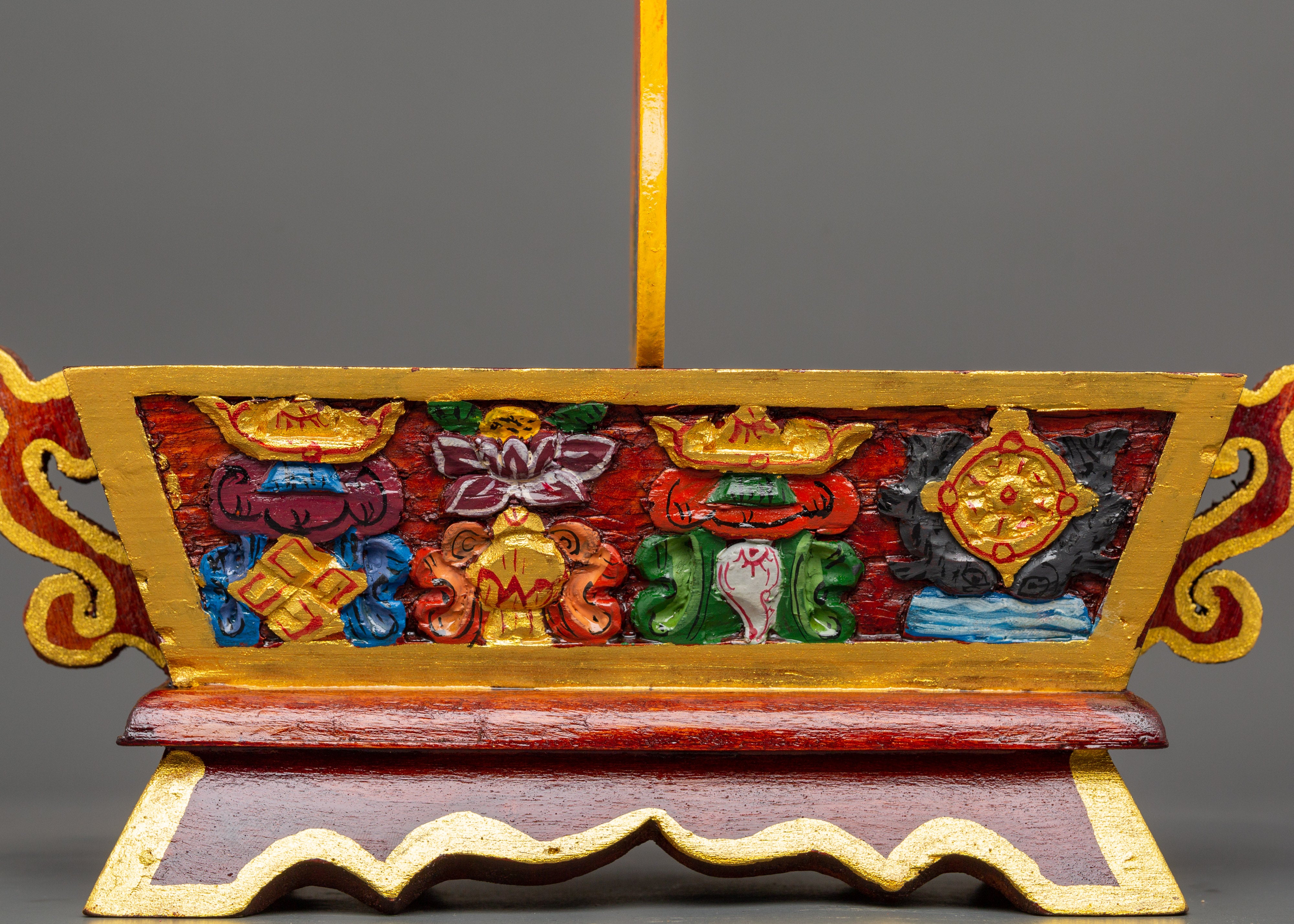Tibetan Handcrafted Incense Burner | Traditional Wooden Incense Holder