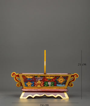 Wooden Box with Traditional Motifs | Spiritual Storage Chest
