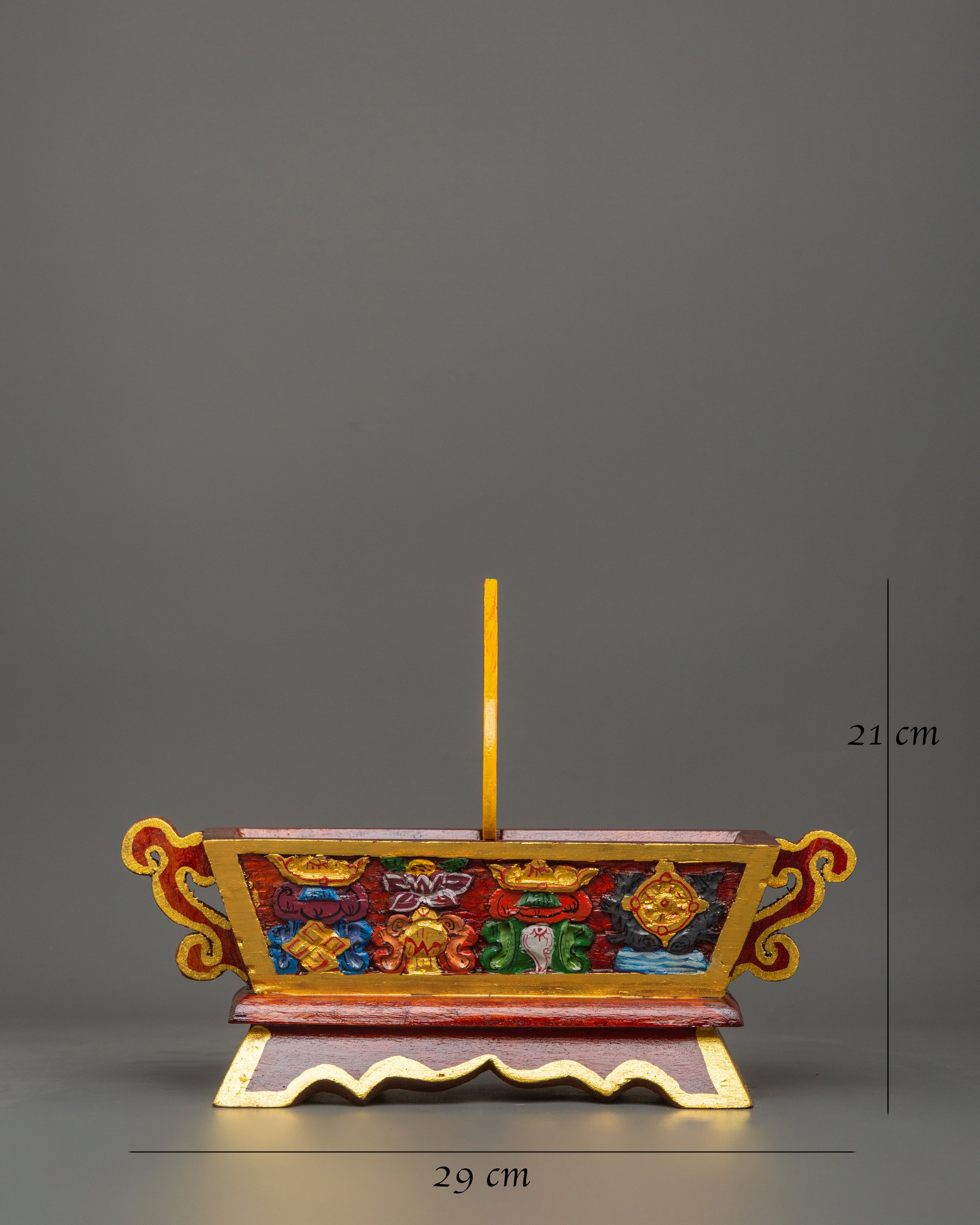 Tibetan Handcrafted Incense Burner | Traditional Wooden Incense Holder