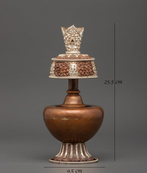 Bhumba for Ritual Ceremonies | Copper Ritual Vase with Silver Plating
