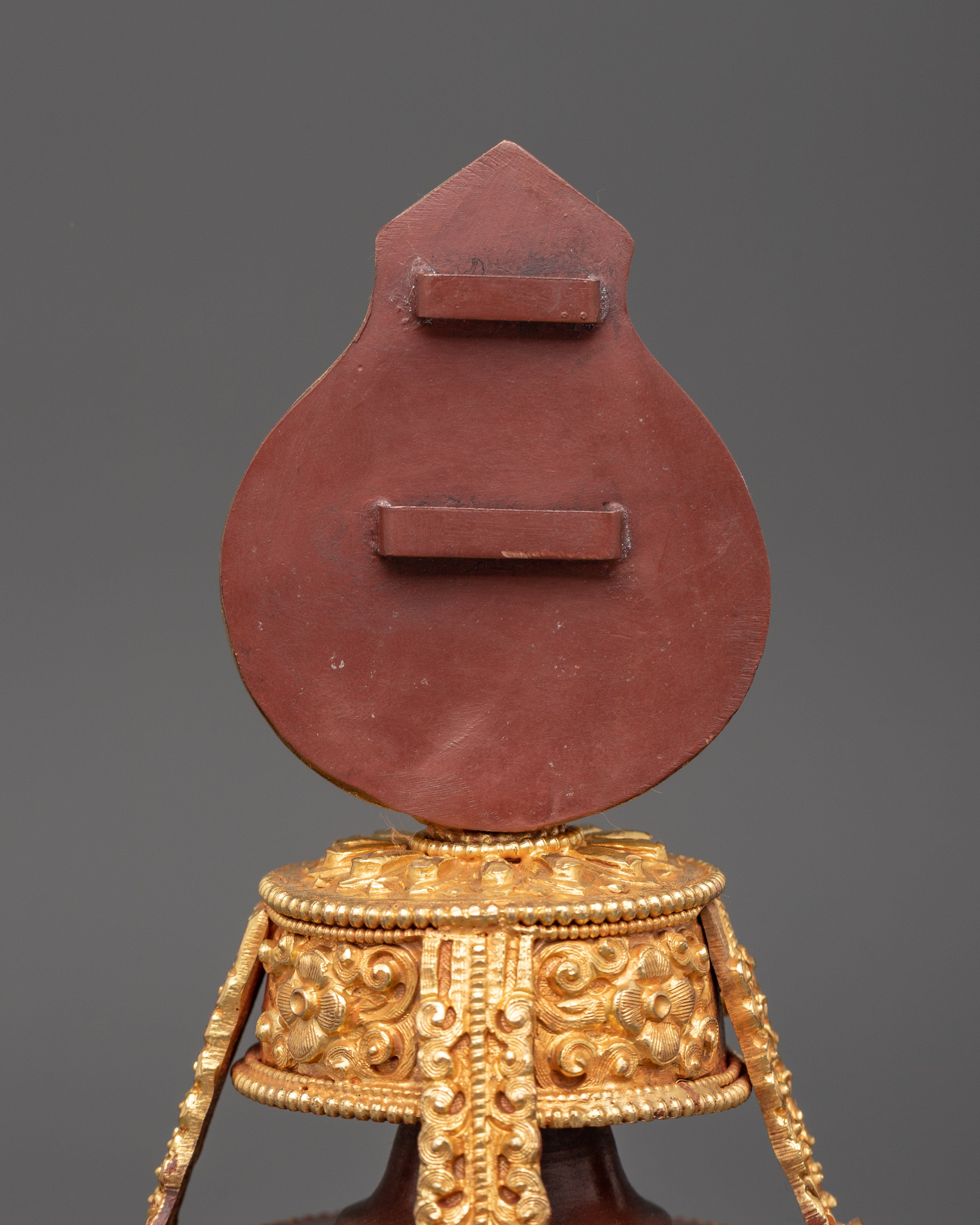 Gold Plated Long Life Vase | Tibetan Copper Longevity Vase