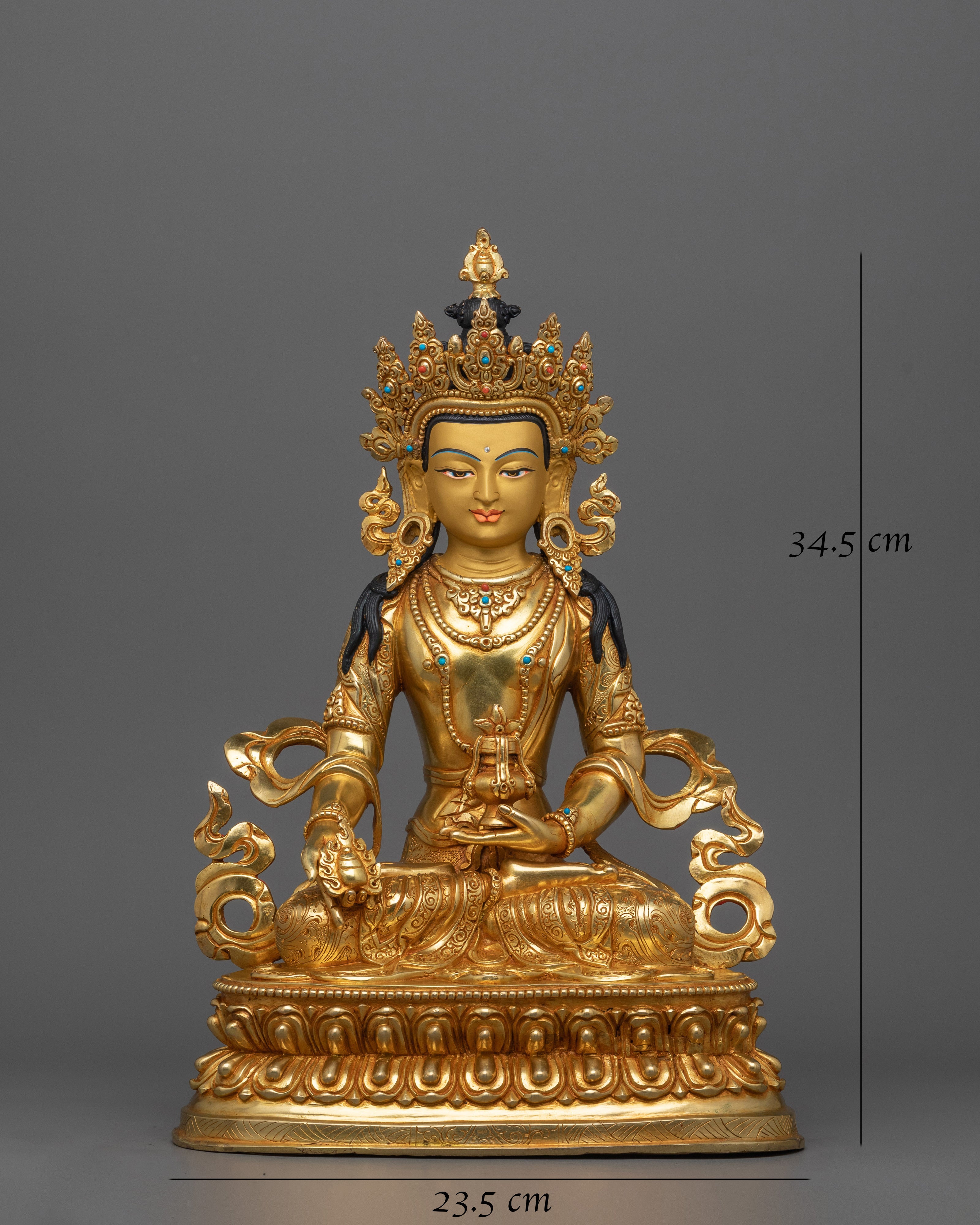 Kshitigarbha Tibetan Hand-crafted Statue | Tibetan Altar Zen Decor