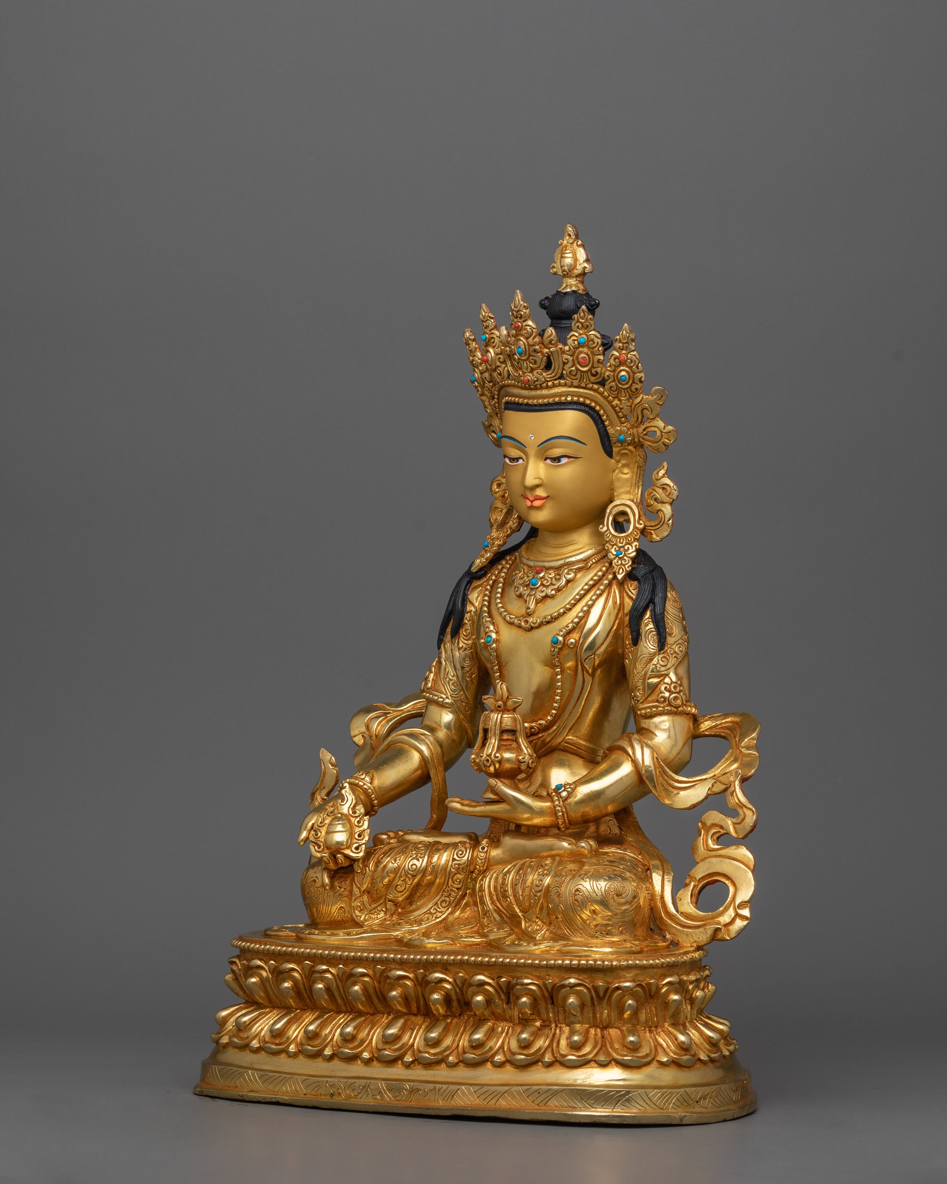 Kshitigarbha Tibetan Hand-crafted Statue | Tibetan Altar Zen Decor