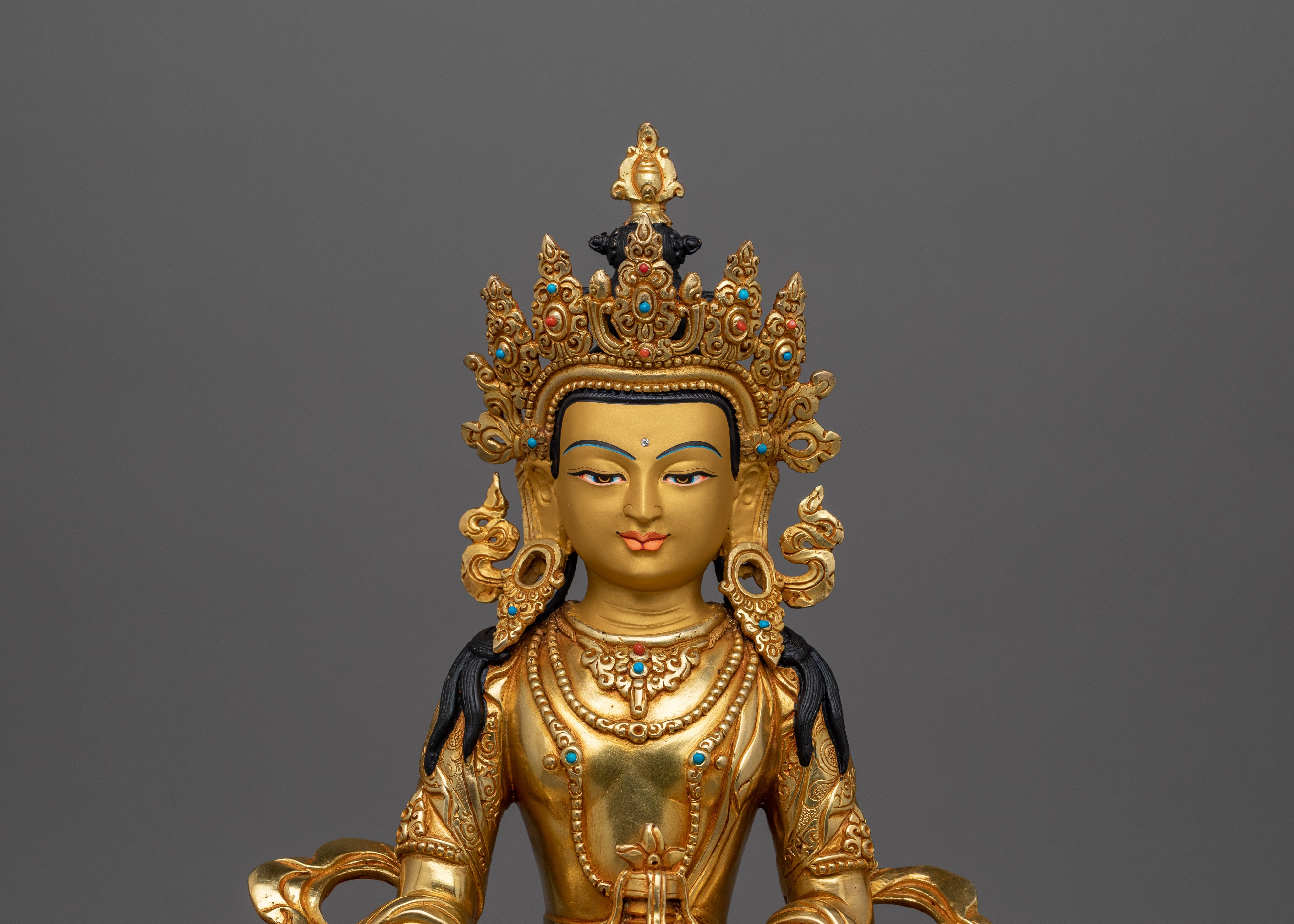 Kshitigarbha Tibetan Hand-crafted Statue | Tibetan Altar Zen Decor