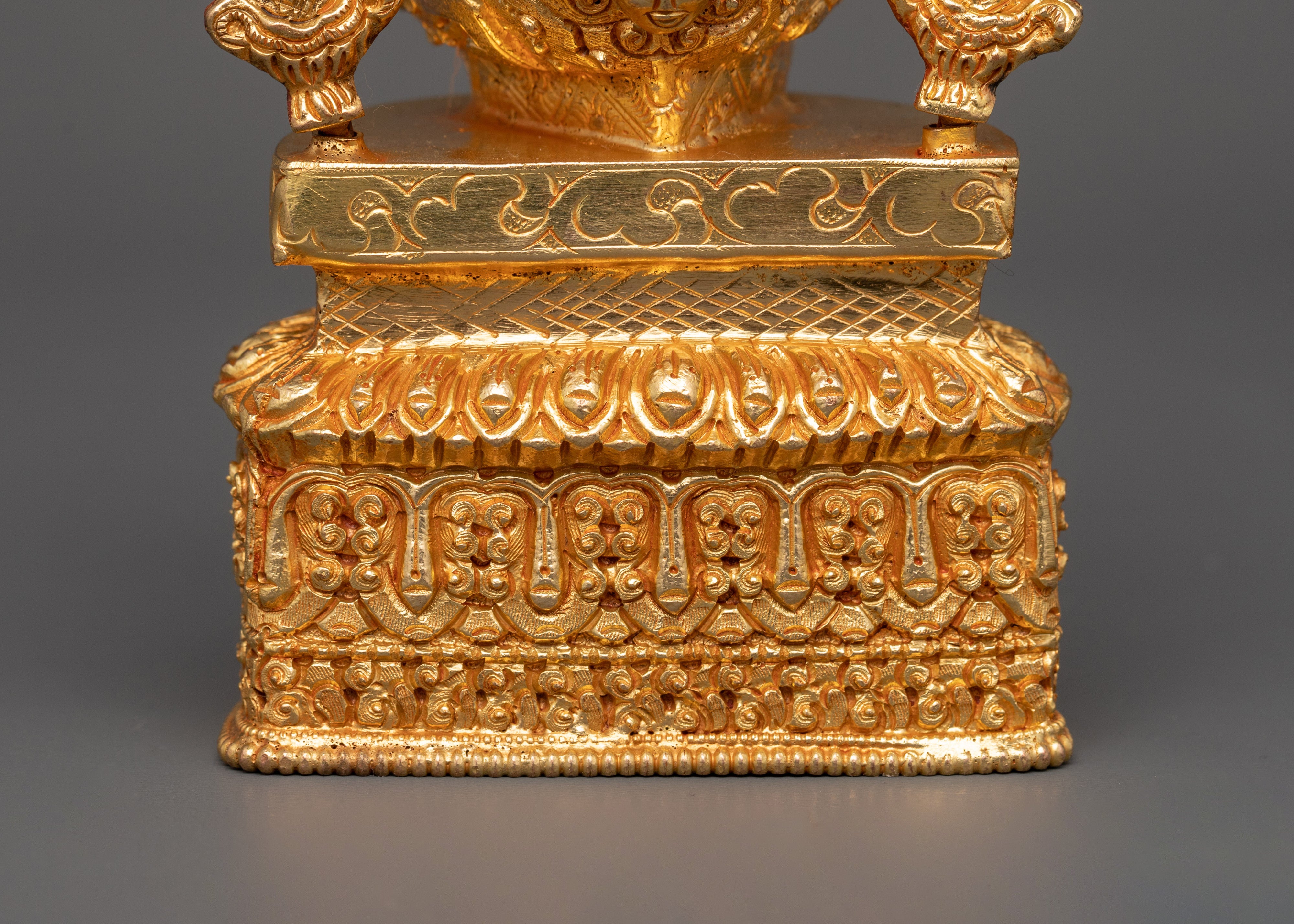 Gold-Plated Kapala Skull Cup | Ritual Skull Cup for Vajrayana Offerings