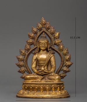 Tibetan Amitabha Buddha for Enlightenment | Gold-Plated Copper Amitayus