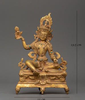Bodhisattva Statue with Antique Finish | Altar and Shrine Craft