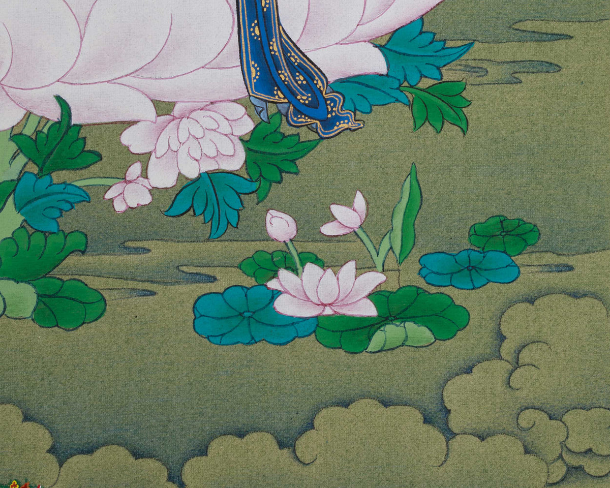 White Tara Bodhisattva of Longevity Thangka | Healing Deity