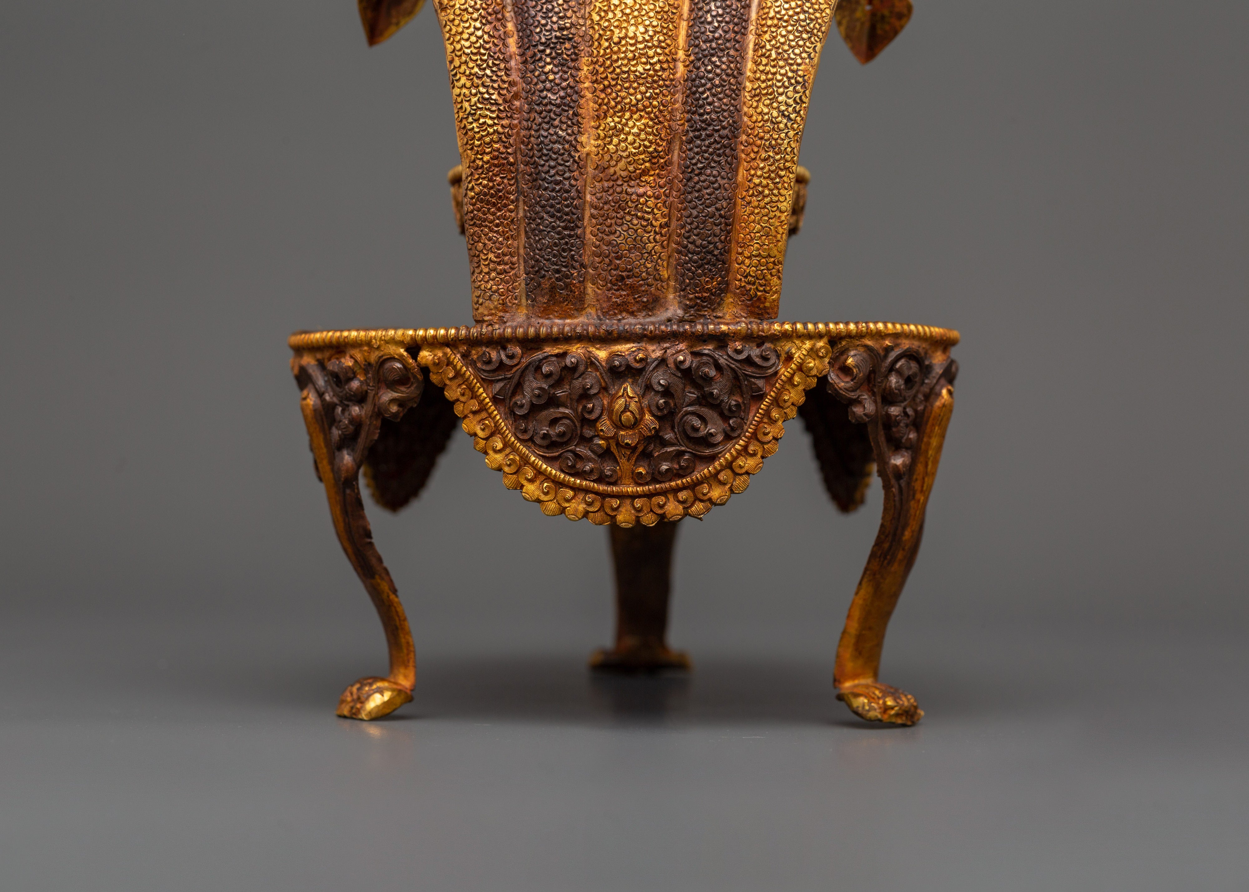 Kapala Skull Cup with Coral & Turquoise | Buddhist Altar Offering with Gemstones