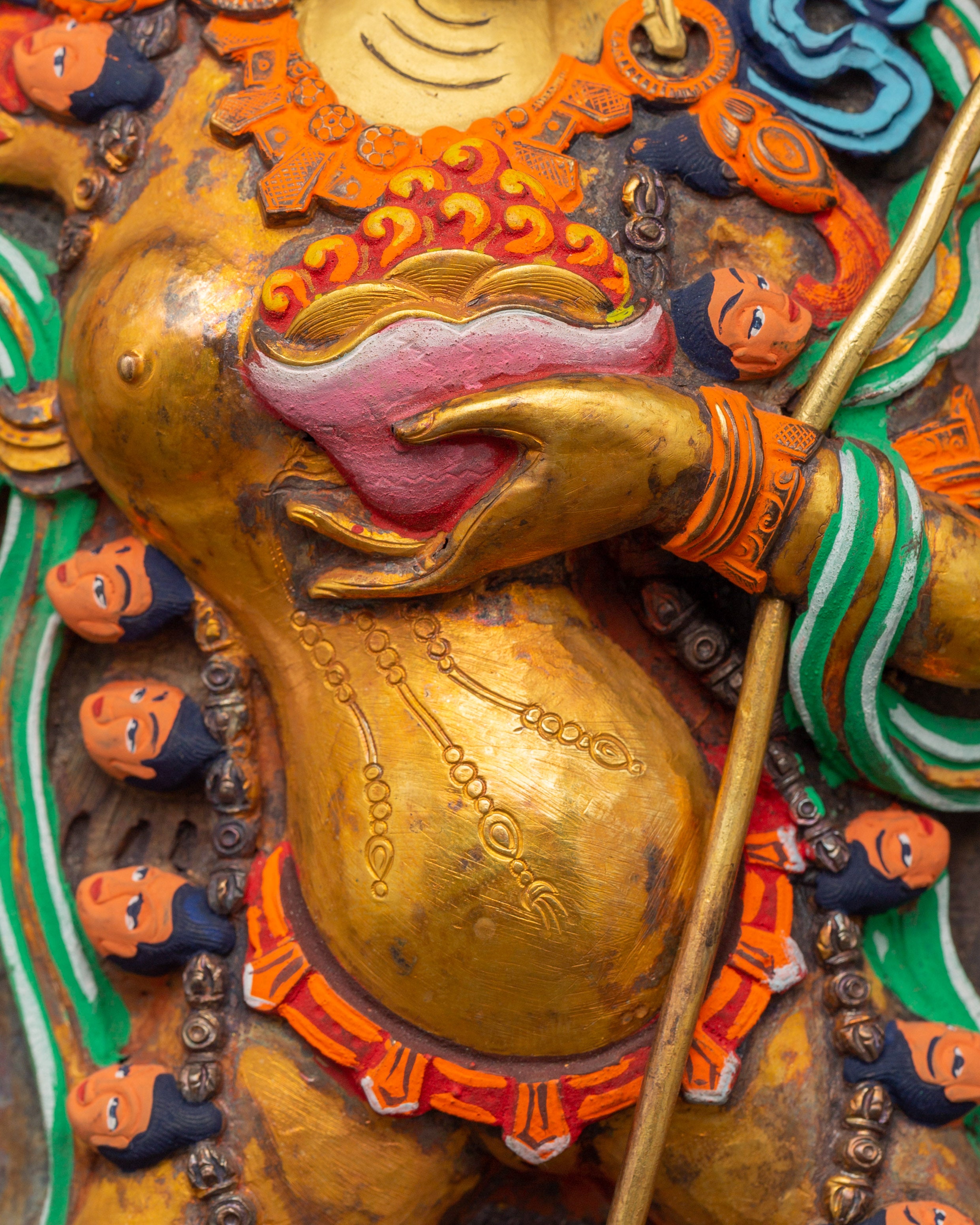 Gold-Plated Vajrayogini Statue | Buddhist Dakini Sculpture for Altar