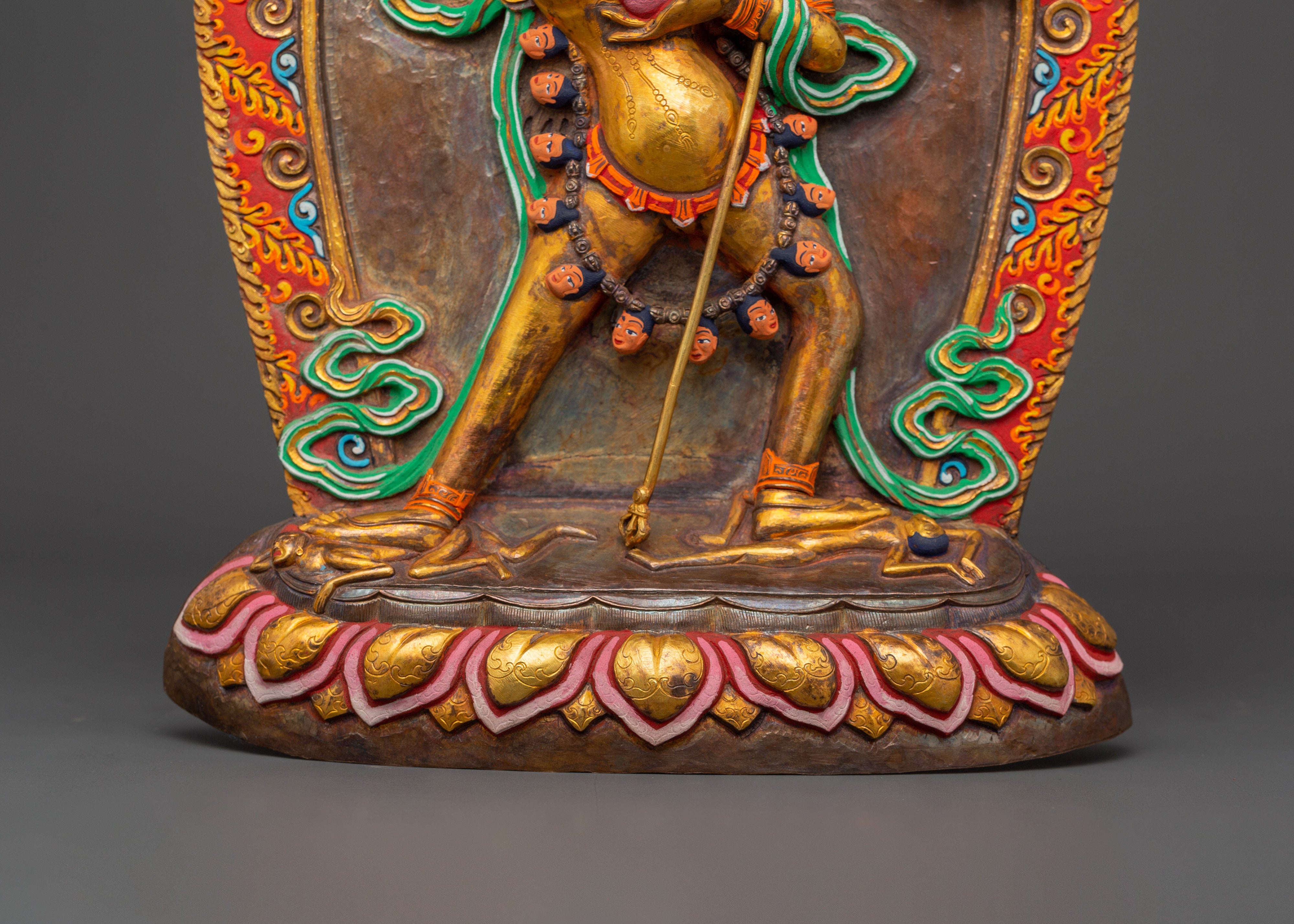 Gold-Plated Vajrayogini Statue | Buddhist Dakini Sculpture for Altar