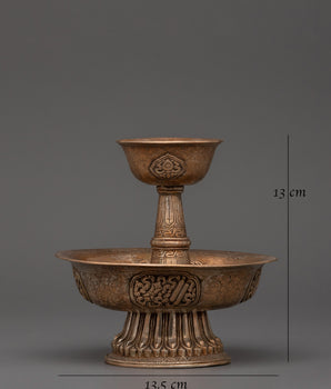 Silver Antique Serkyem Set | Offerings to Dharma Protectors