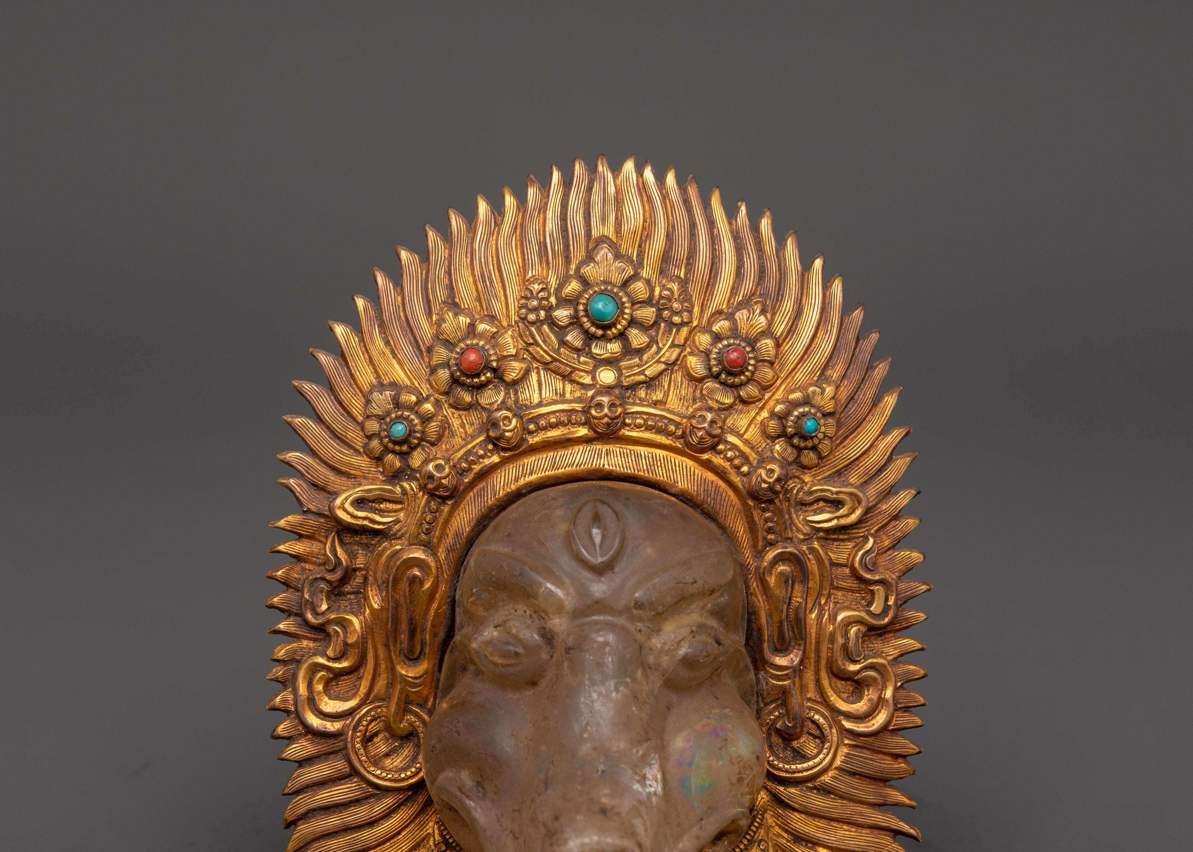 Decorative Varahi Wall Hanging | Crystal, Copper and Gold Plated Artwork