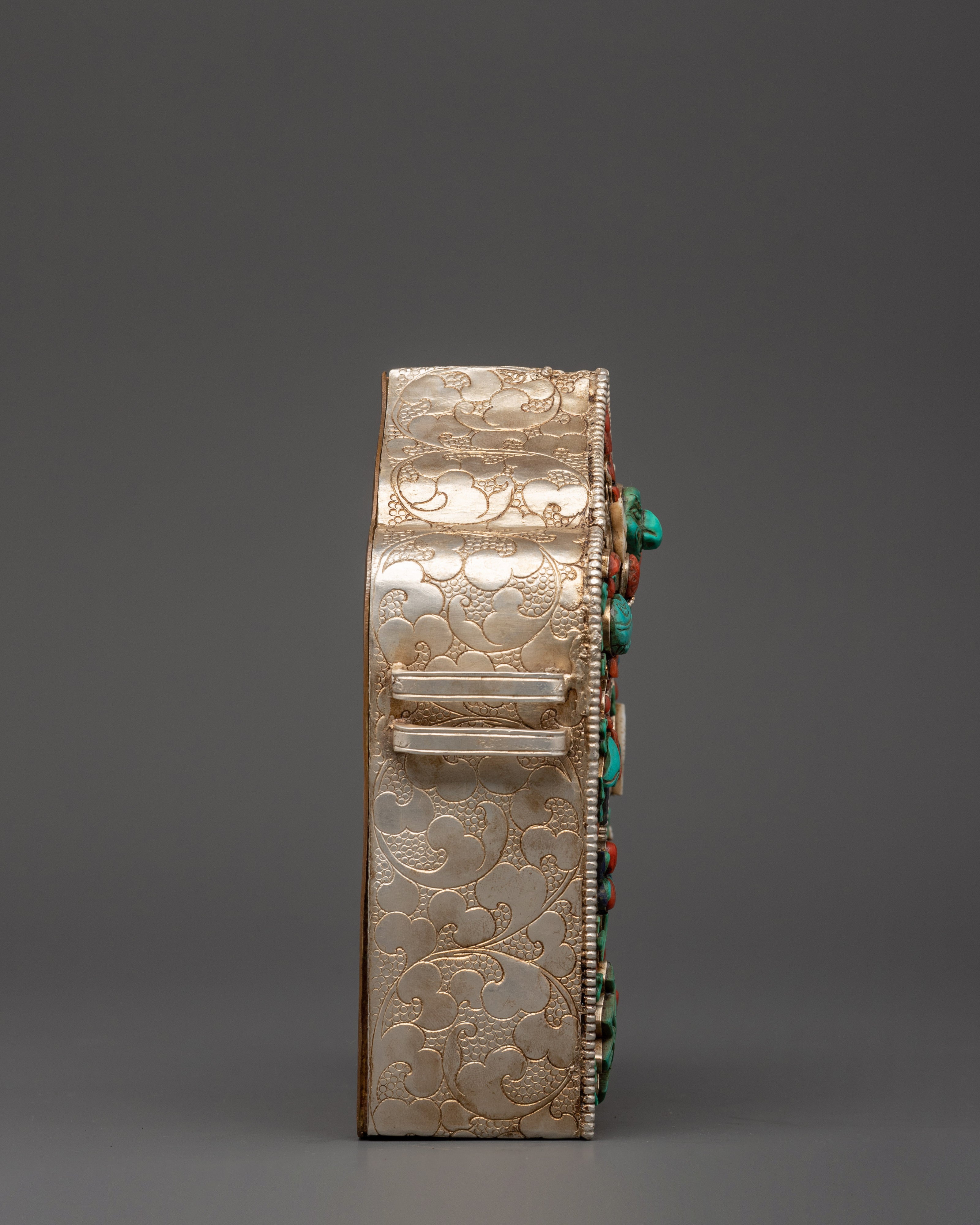 Ghau Box with Eight Auspicious Symbols | Tibetan Sacred Treasure Box