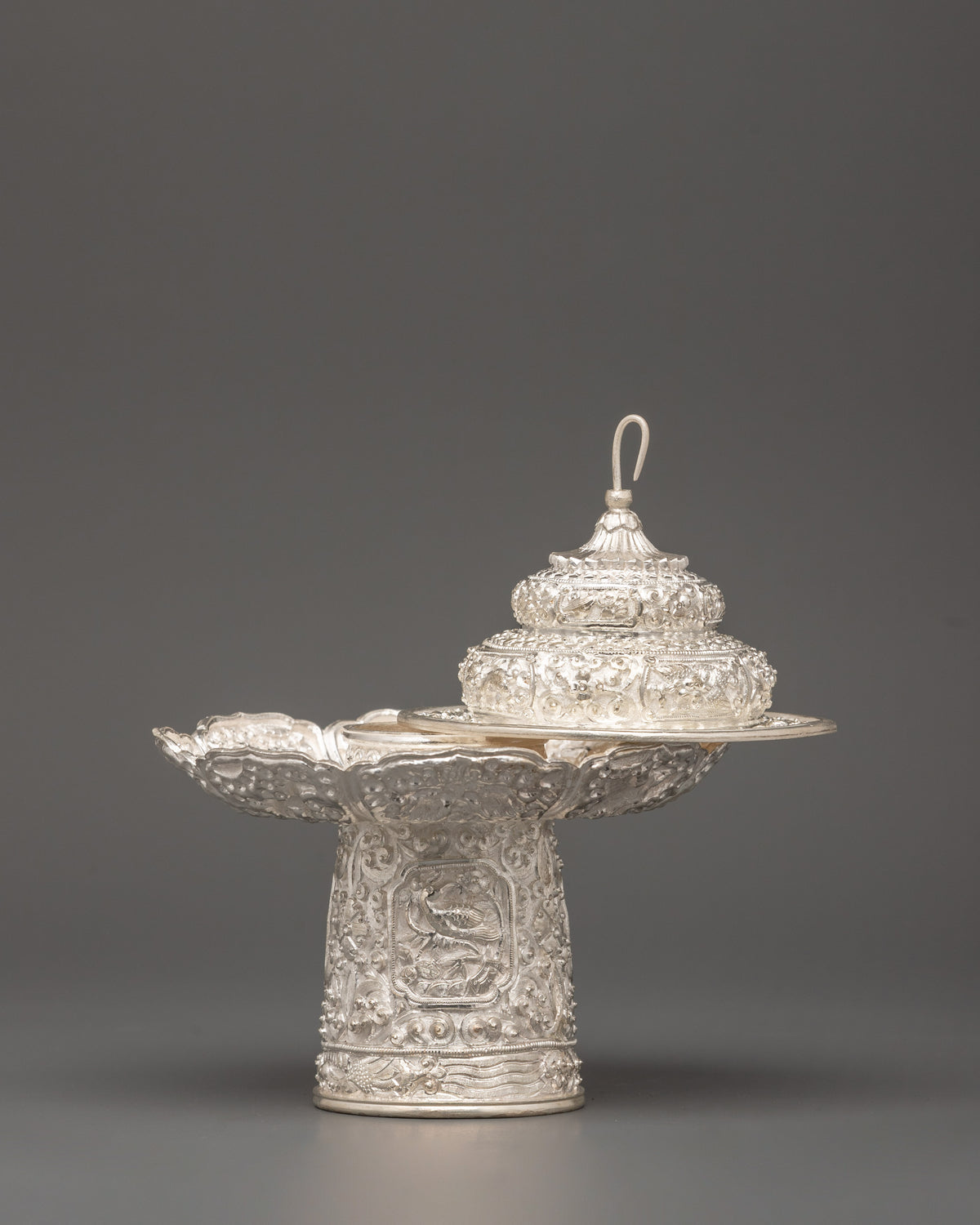 Tea Pot Buddhist Home Decor | Pure Silver Decorative Teapot