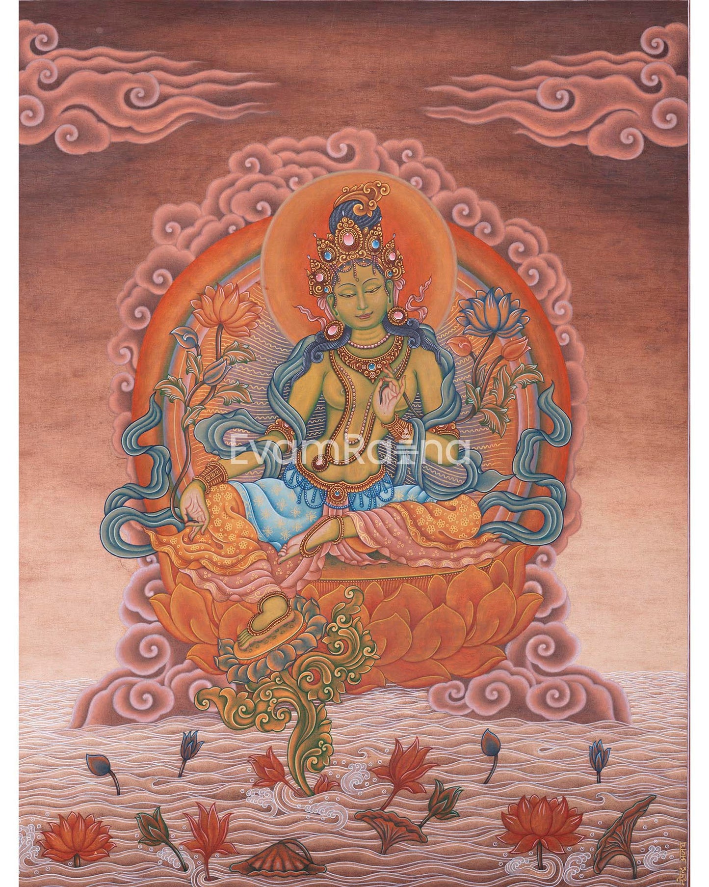 High-Quality Pauba Art For Green Tara Altar 