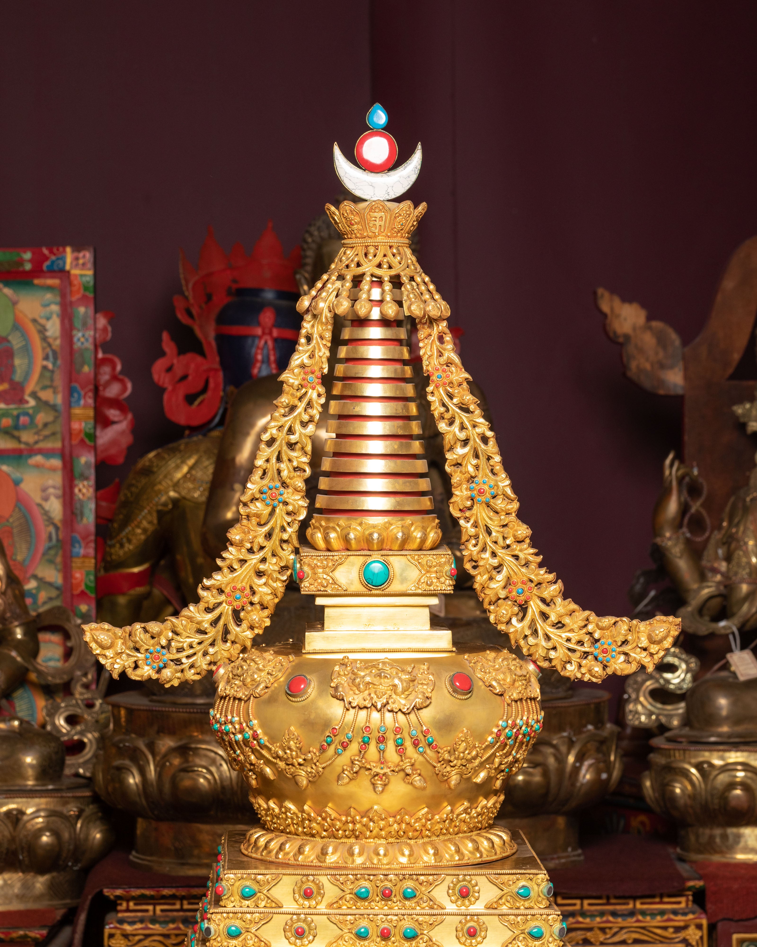 Large Golden Stupa | Path to Enlightenment