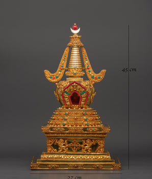 Buddhist Tibetan Religious Stupa | Perfect for Buddhist Altars